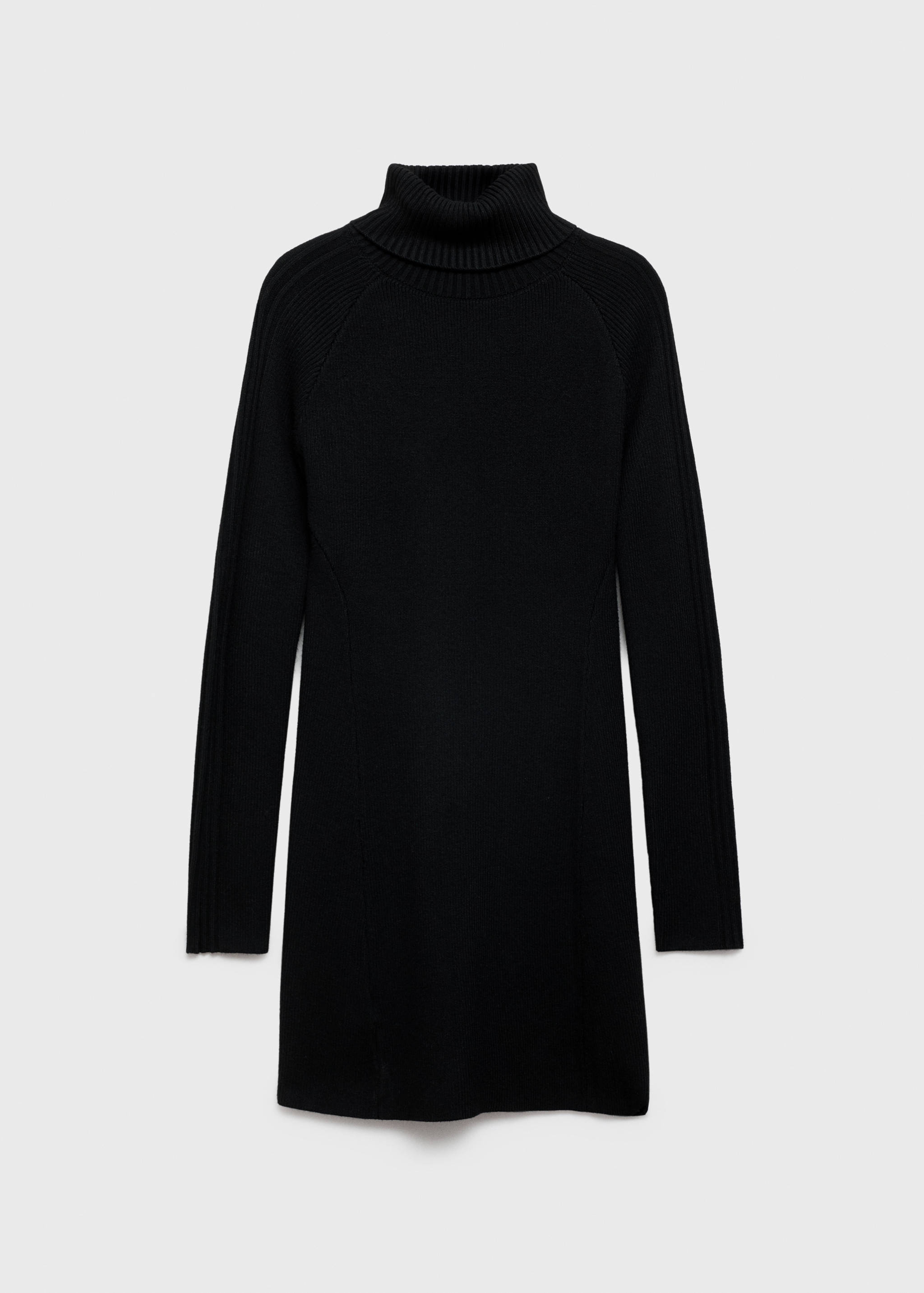 Short knitted turtleneck dress - Article without model