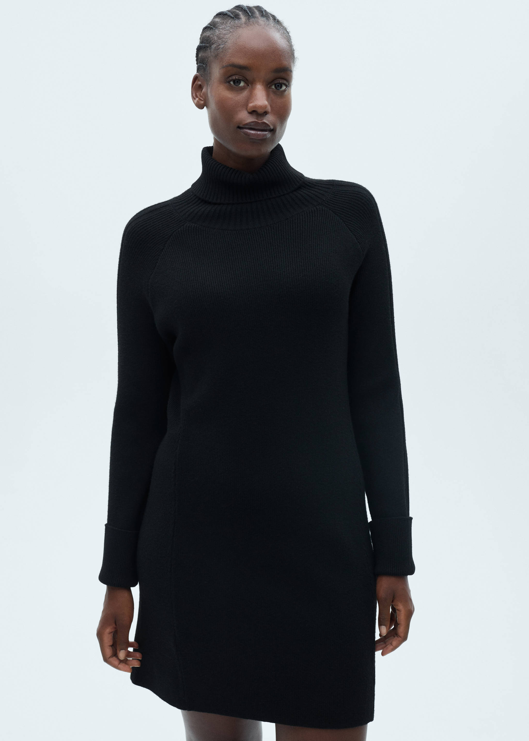Short knitted turtleneck dress - Details of the article 5