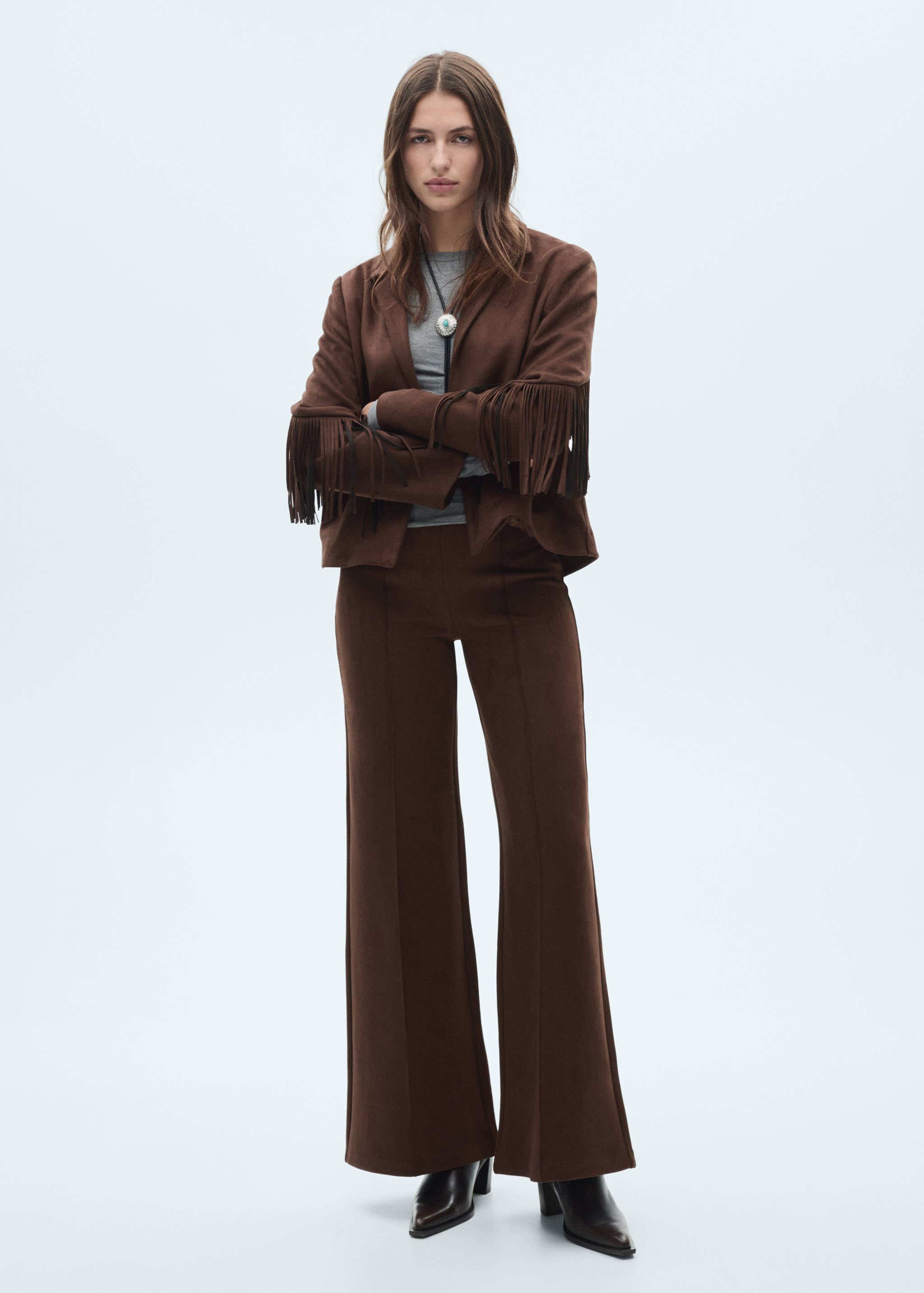 Suede-effect fringes jacket - Details of the article 2