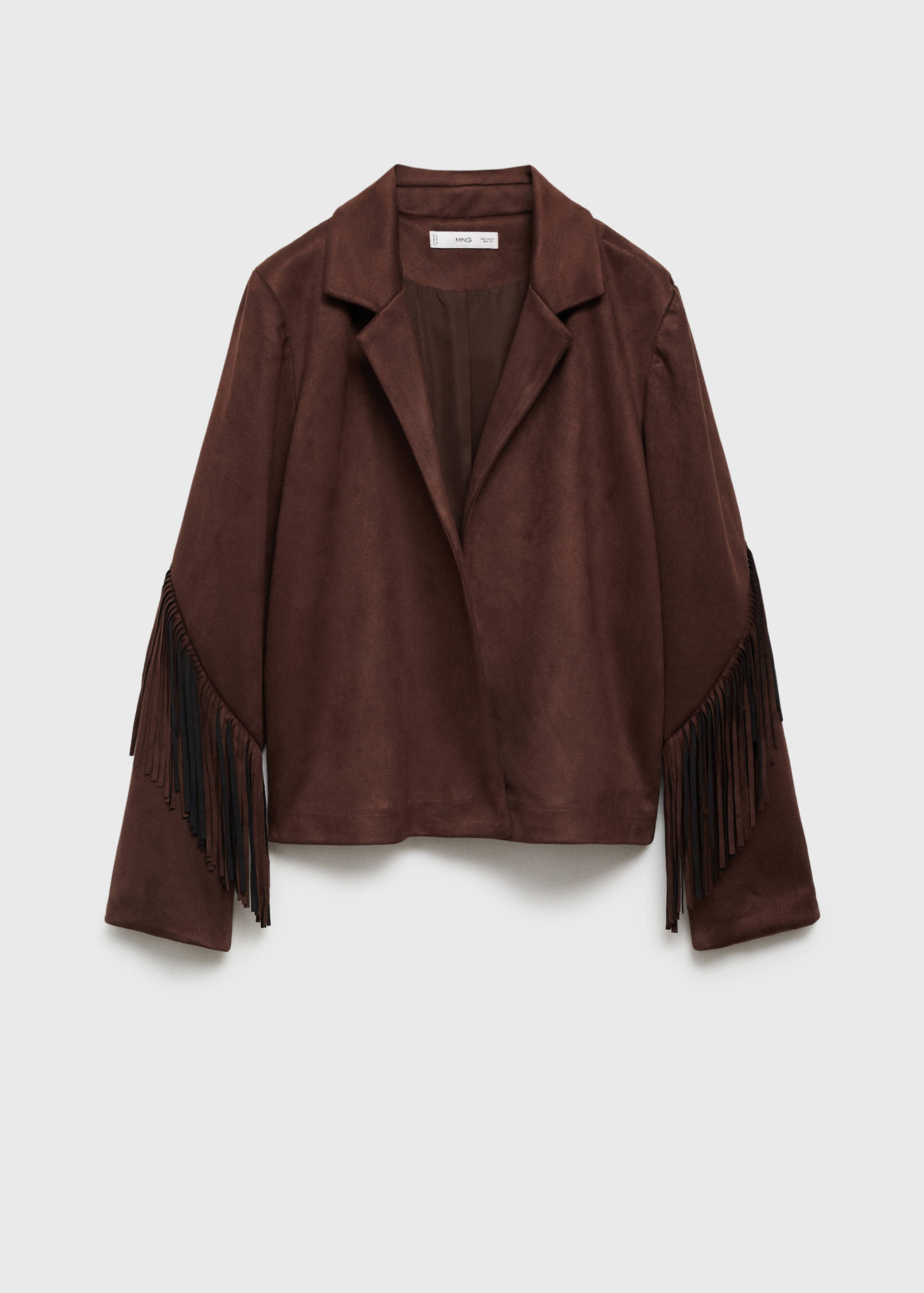 Suede-effect fringes jacket - Article without model