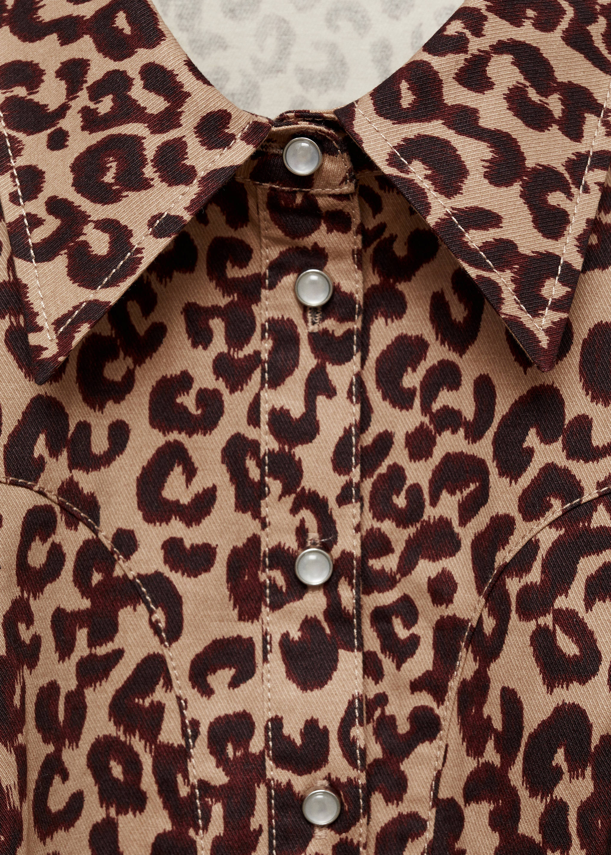 Leopard-print shirt dress - Details of the article 8