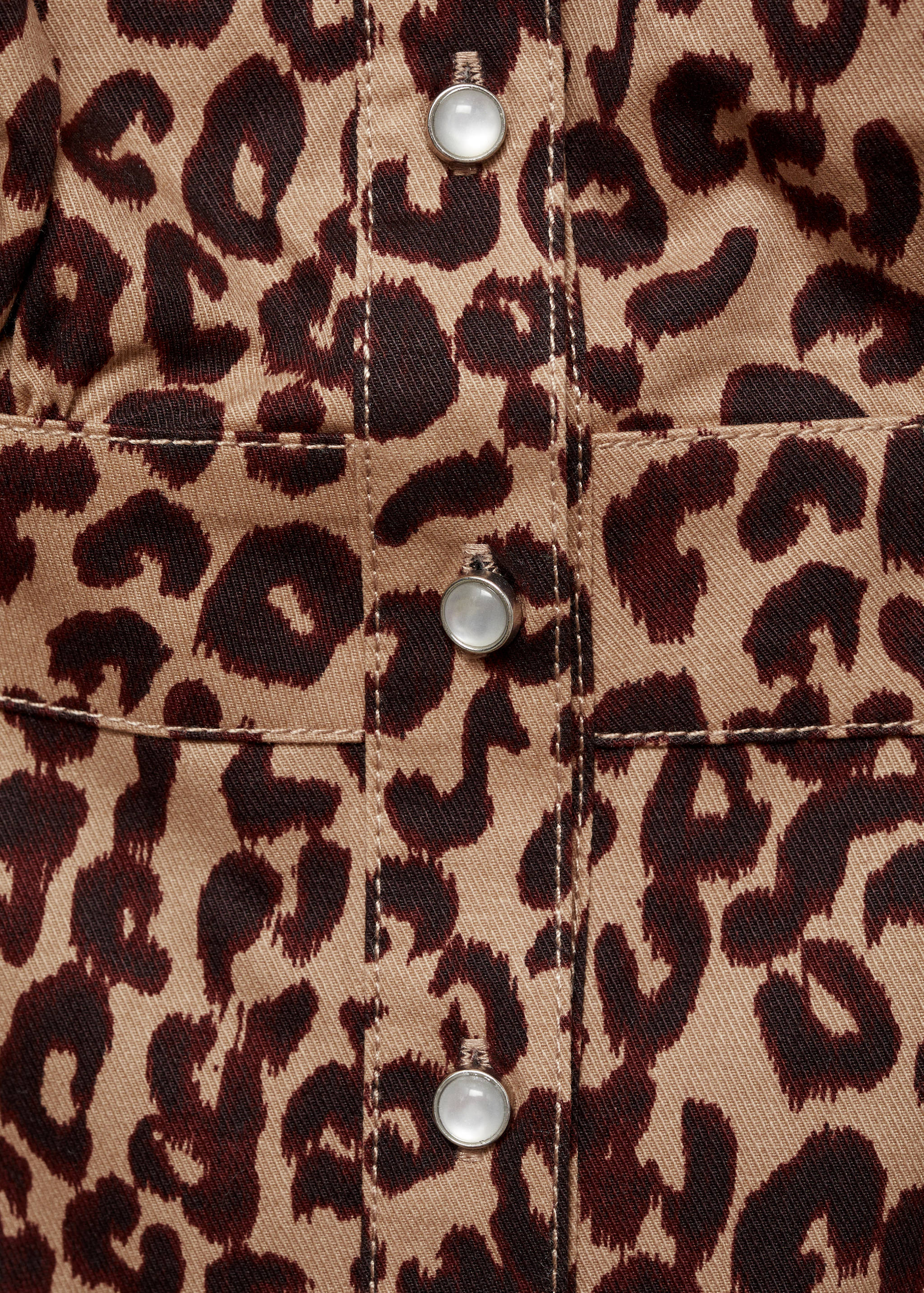 Leopard-print shirt dress - Details of the article 0