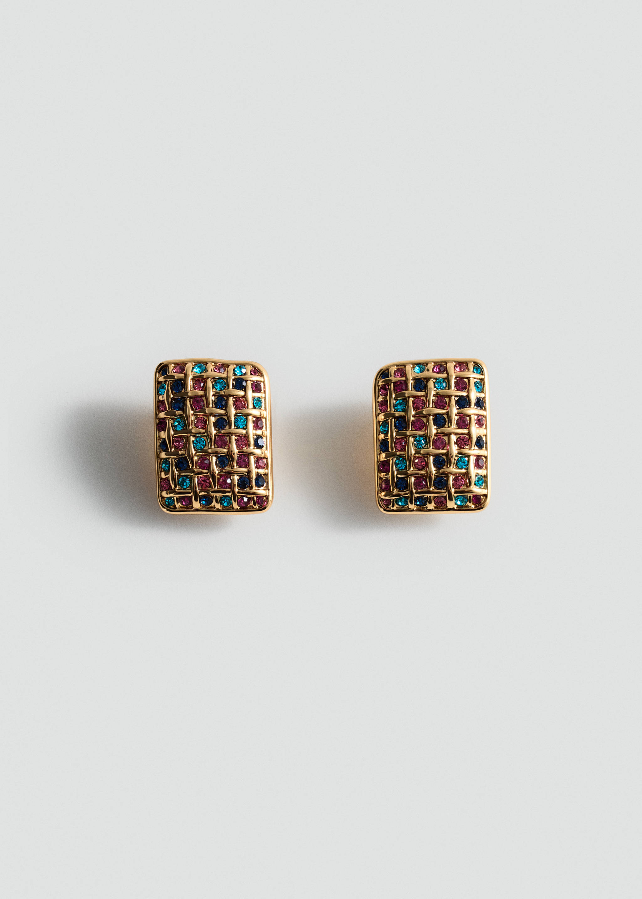 Geometric crystal earrings - Article without model