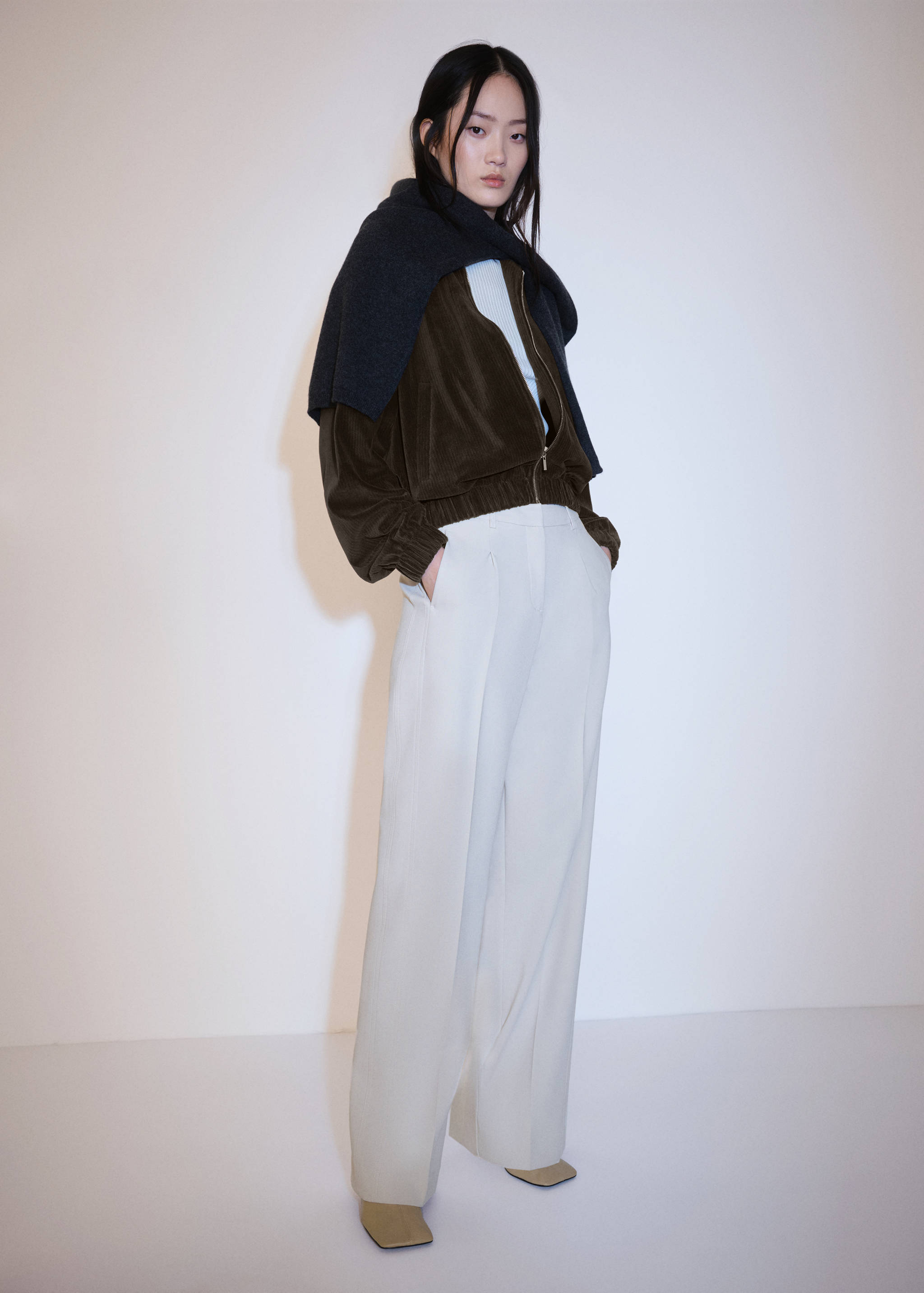 Corduroy bomber jacket - General plane