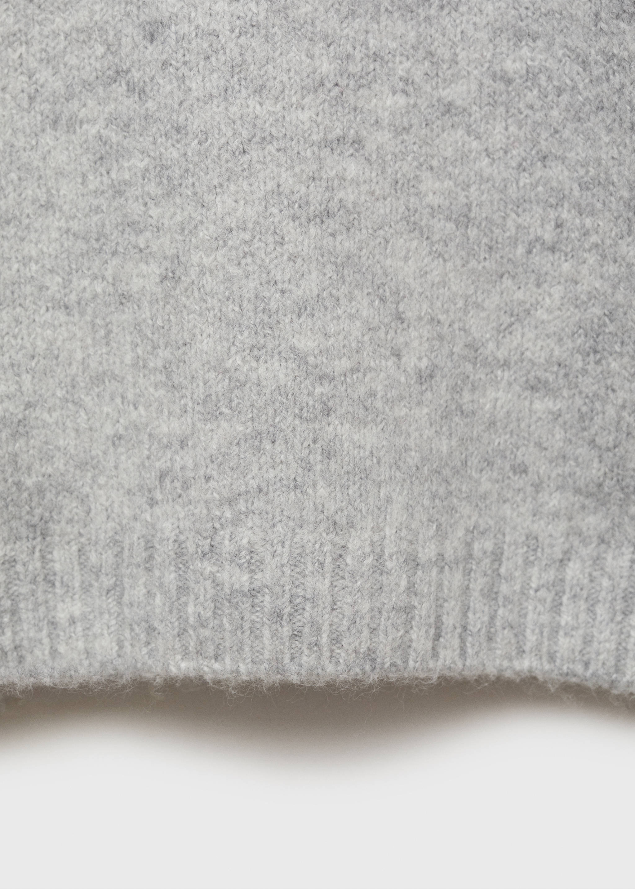 Puffed sleeves knit dress - Details of the article 0, Medium Heather Grey. Ref: 77077708-00.