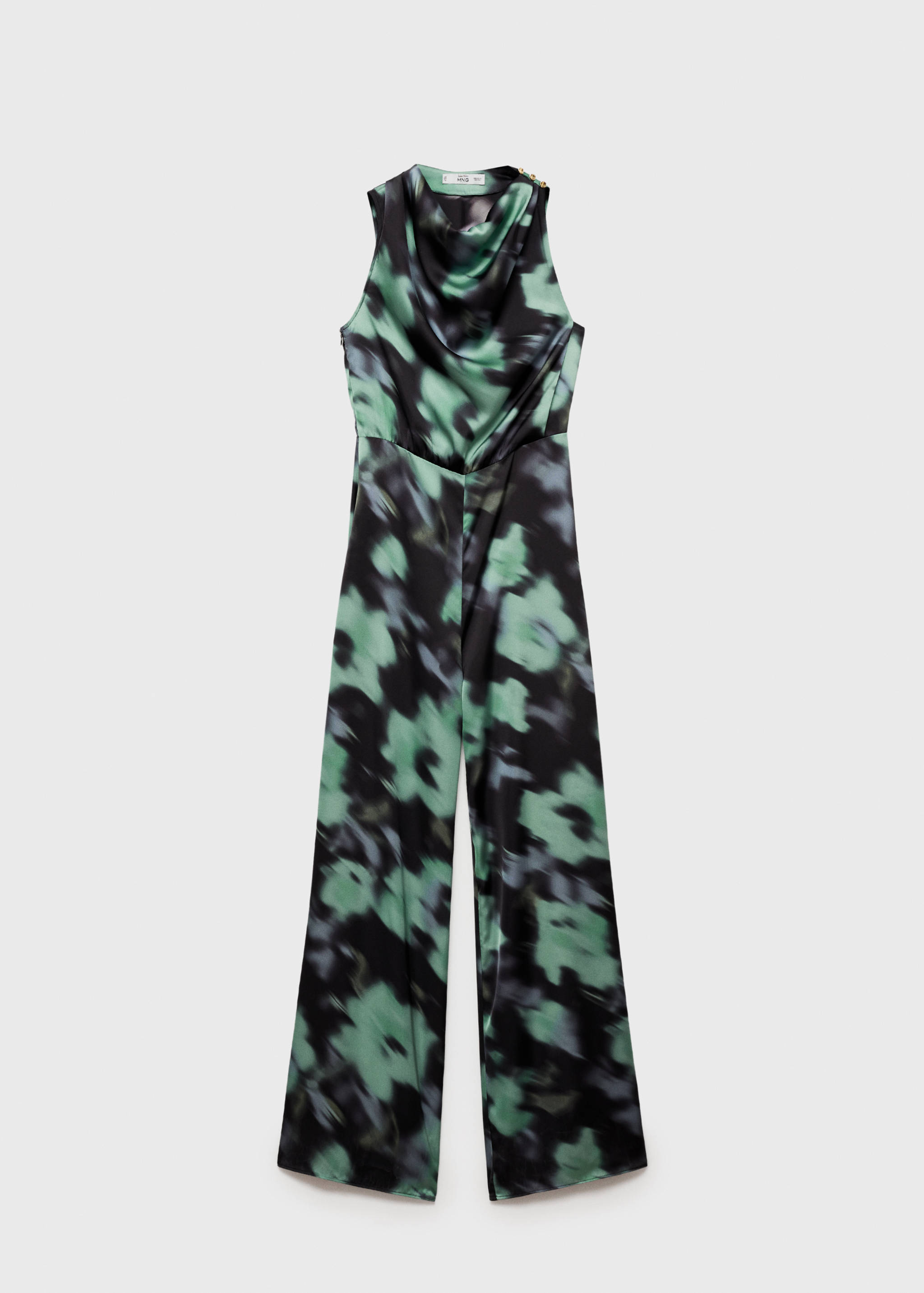 Floral-print satin jumpsuit - Article without model
