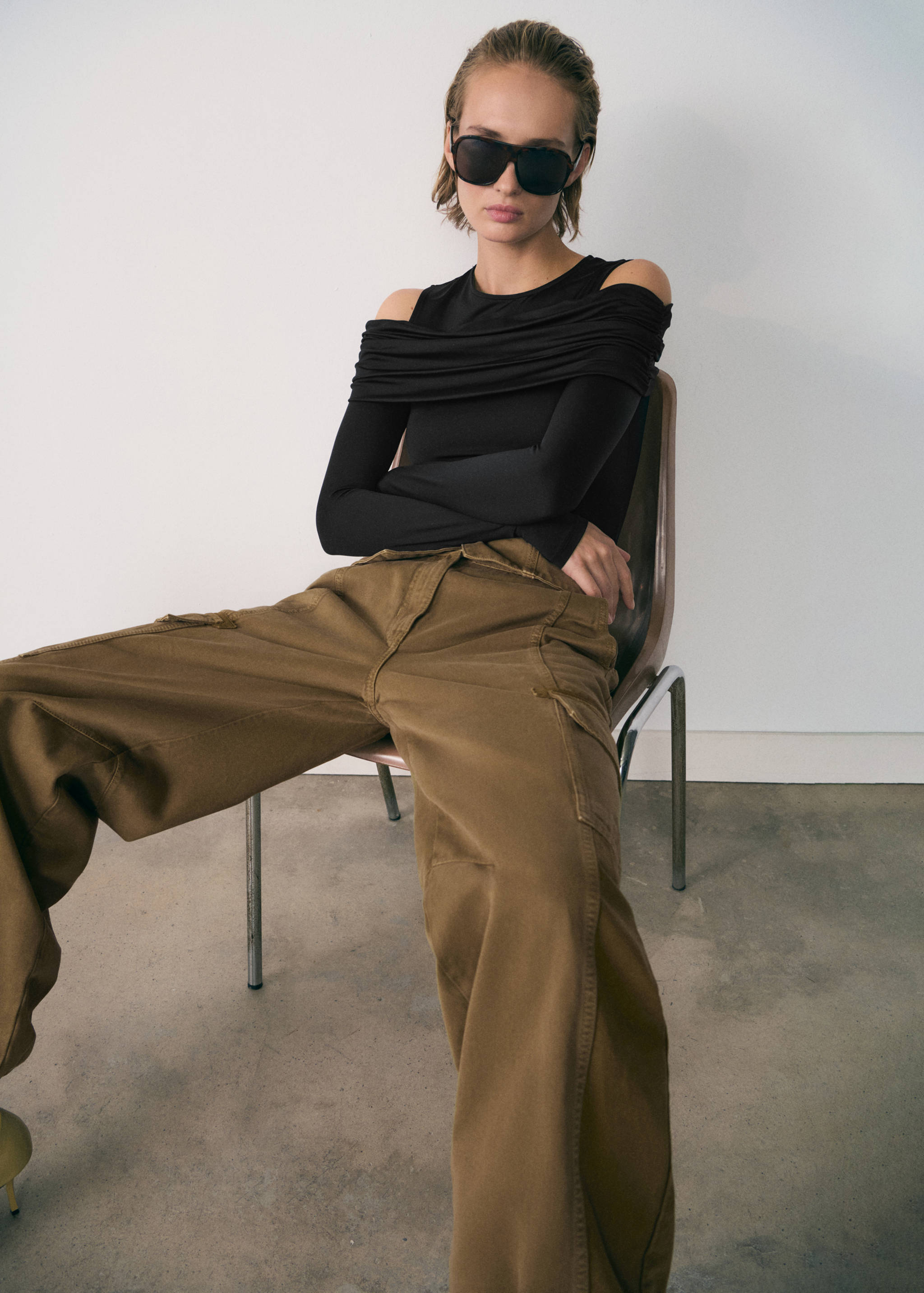 Комбинированное боди с открытыми плечами - Деталь изделия 2