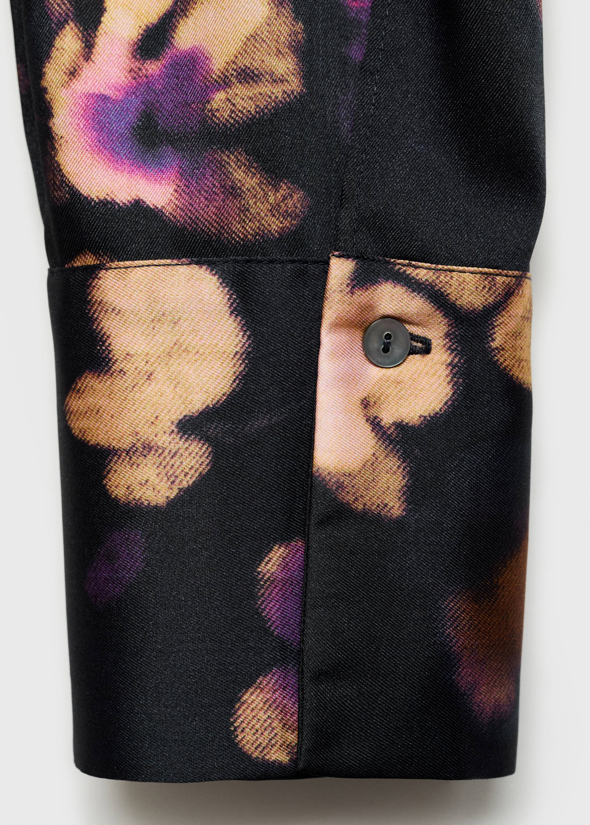 缎面印花衬衫 - null