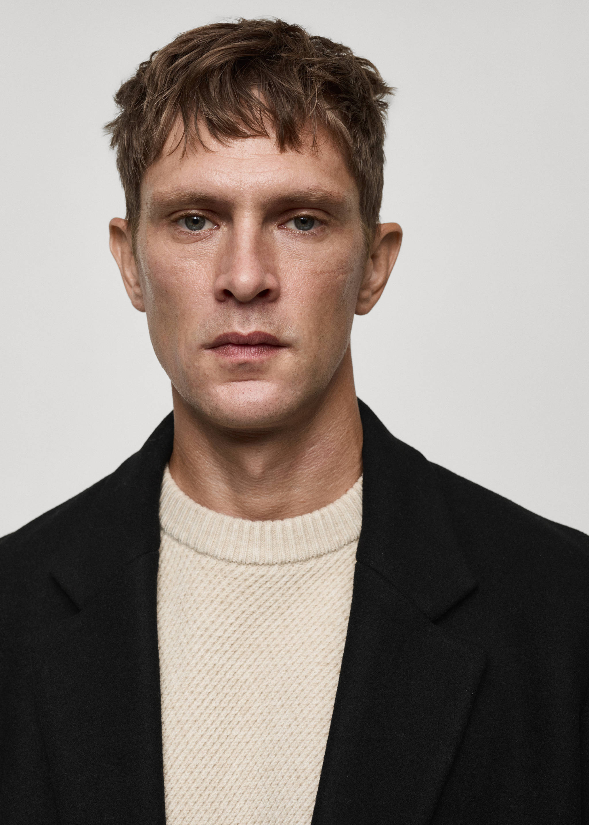 再生羊毛双排扣大衣 - null