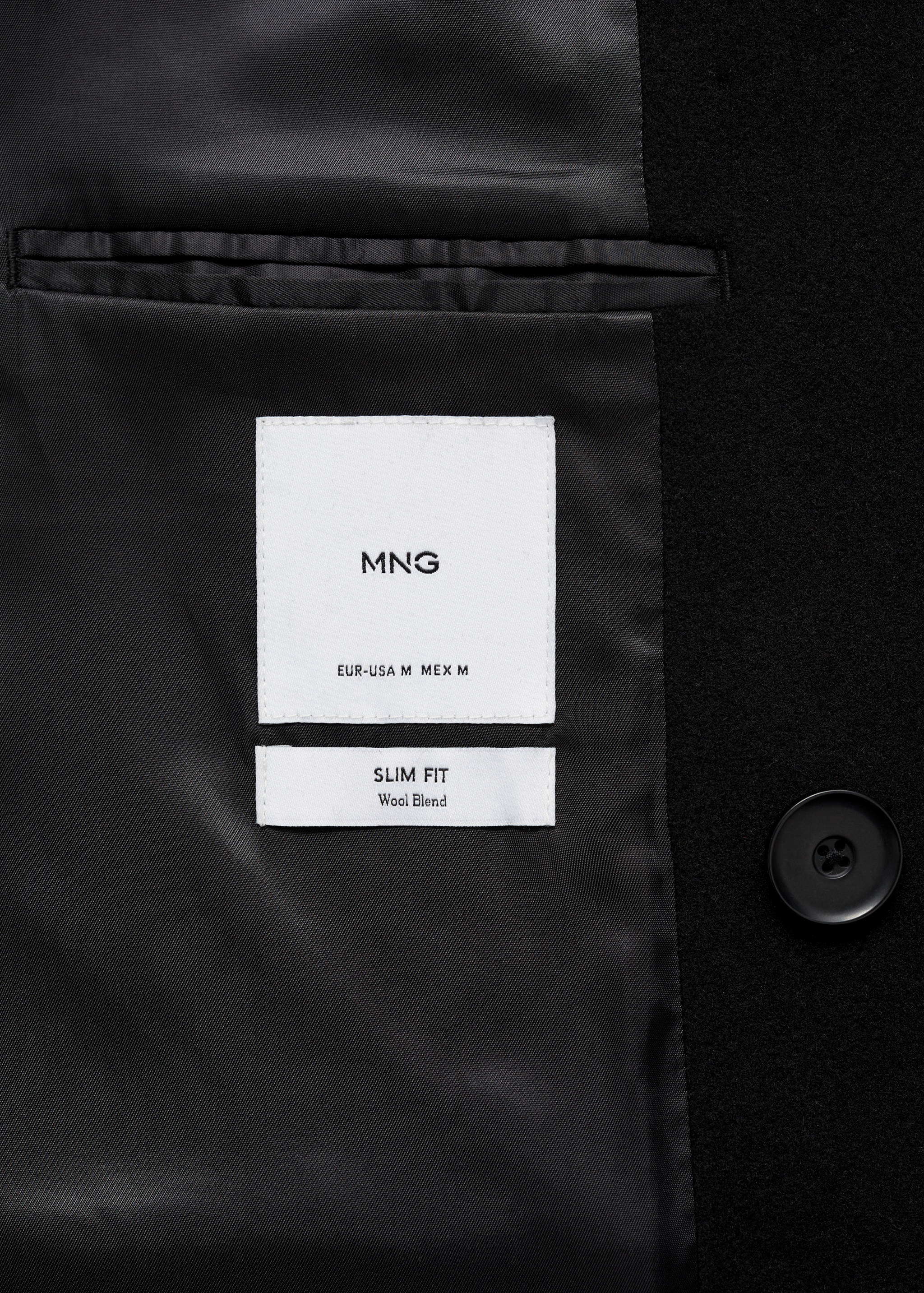 再生羊毛双排扣大衣 - null