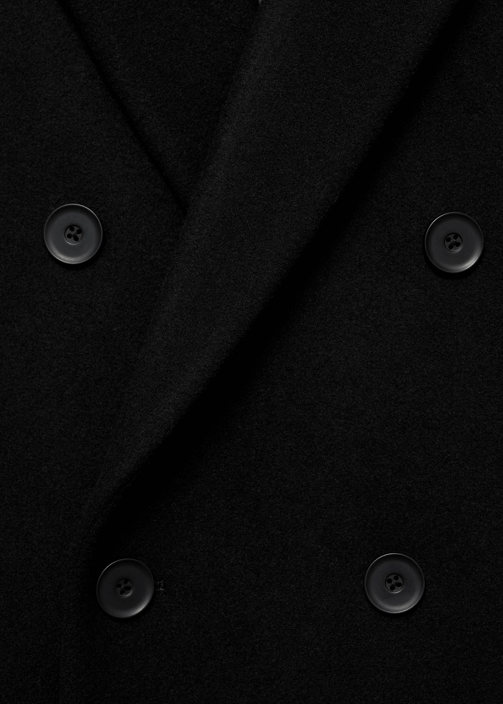 Recycled wool double-breasted coat - Details of the article 8