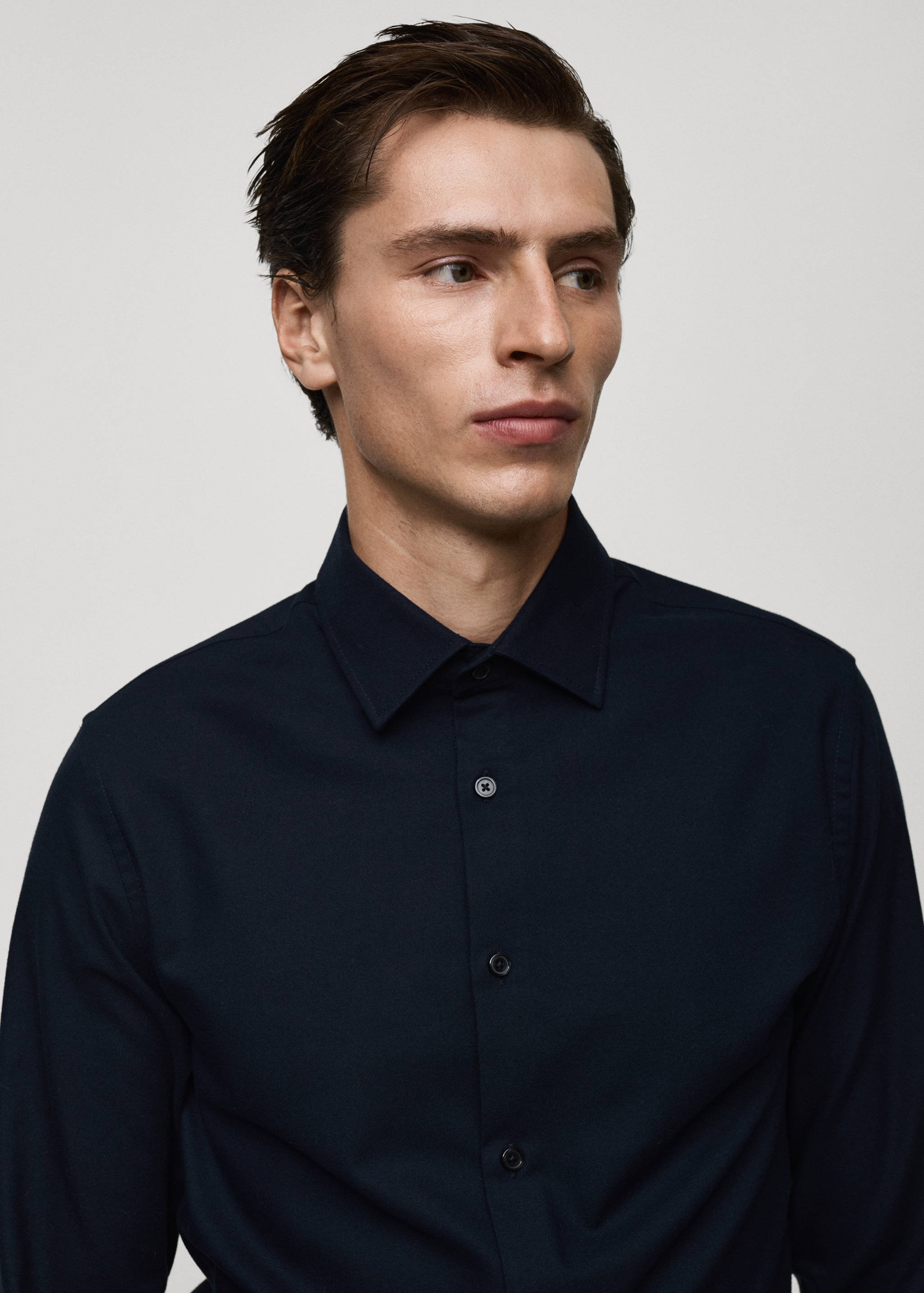 Cashmere and cotton suit shirt - Details of the article 1