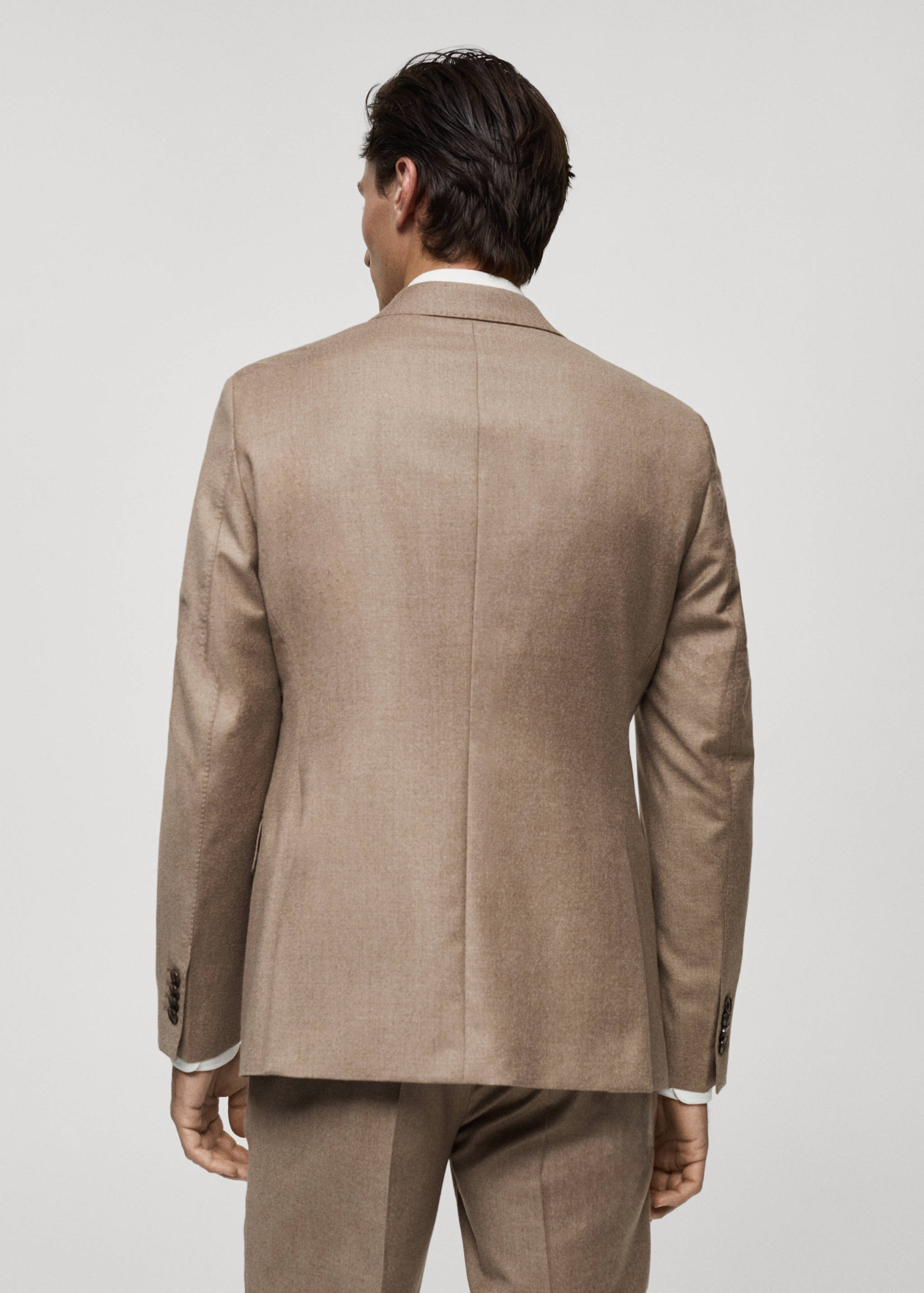 意大利100%纯羊毛法兰绒西装外套 - null