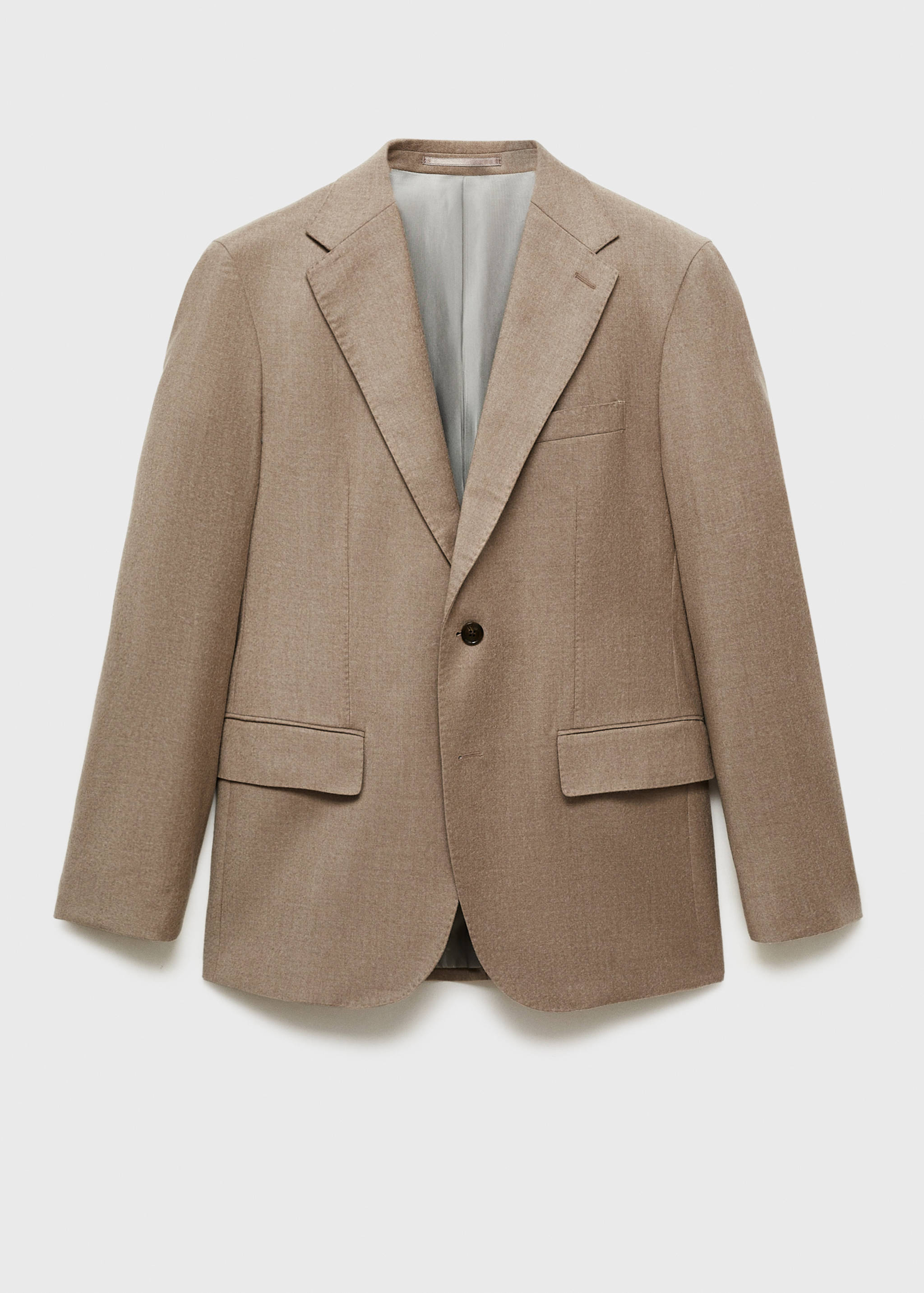 意大利100%纯羊毛法兰绒西装外套 - null