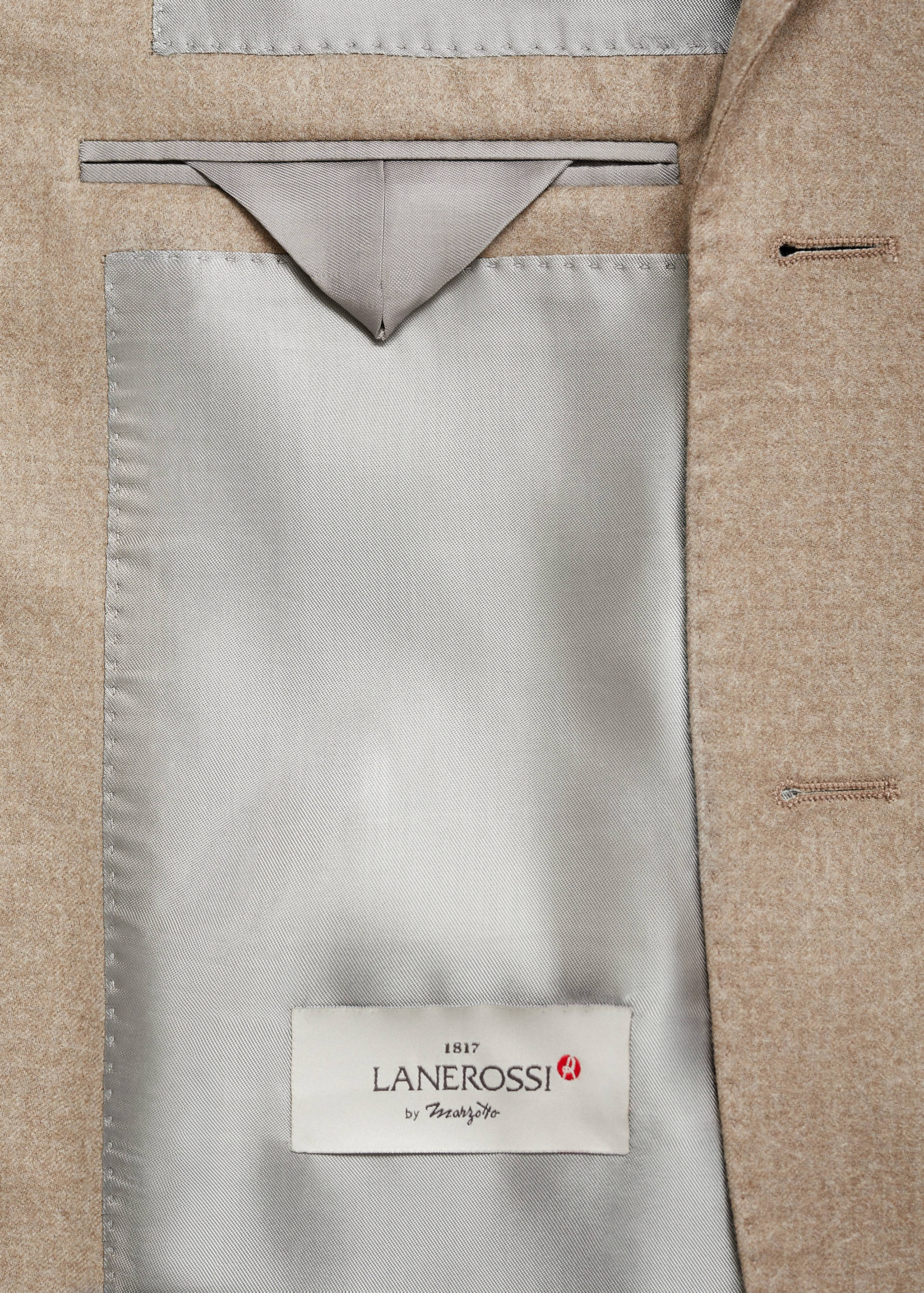 意大利100%纯羊毛法兰绒西装外套 - null