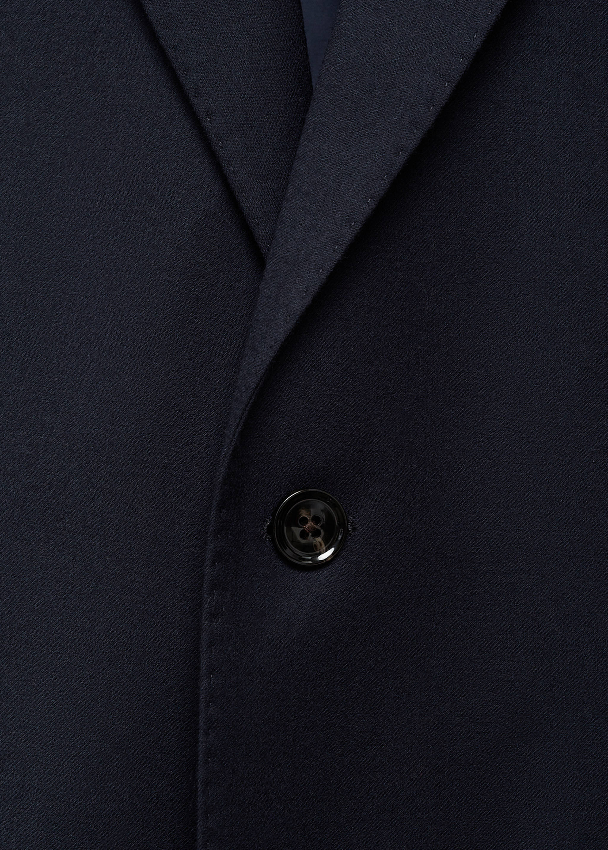 Italian 100% virgin wool flannel suit jacket - Details of the article 8
