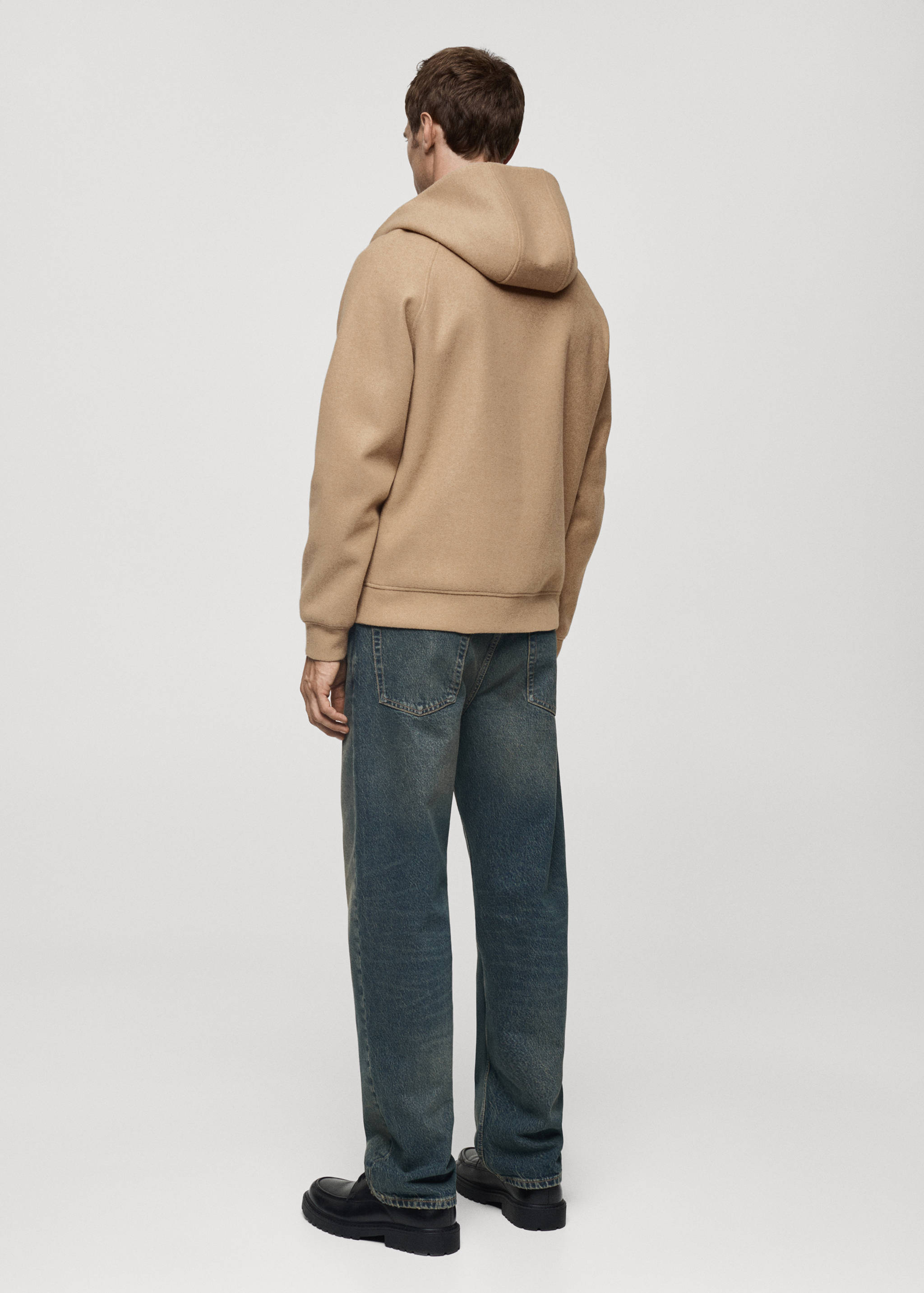 Hooded flannel sweatshirt - Reverse of the article