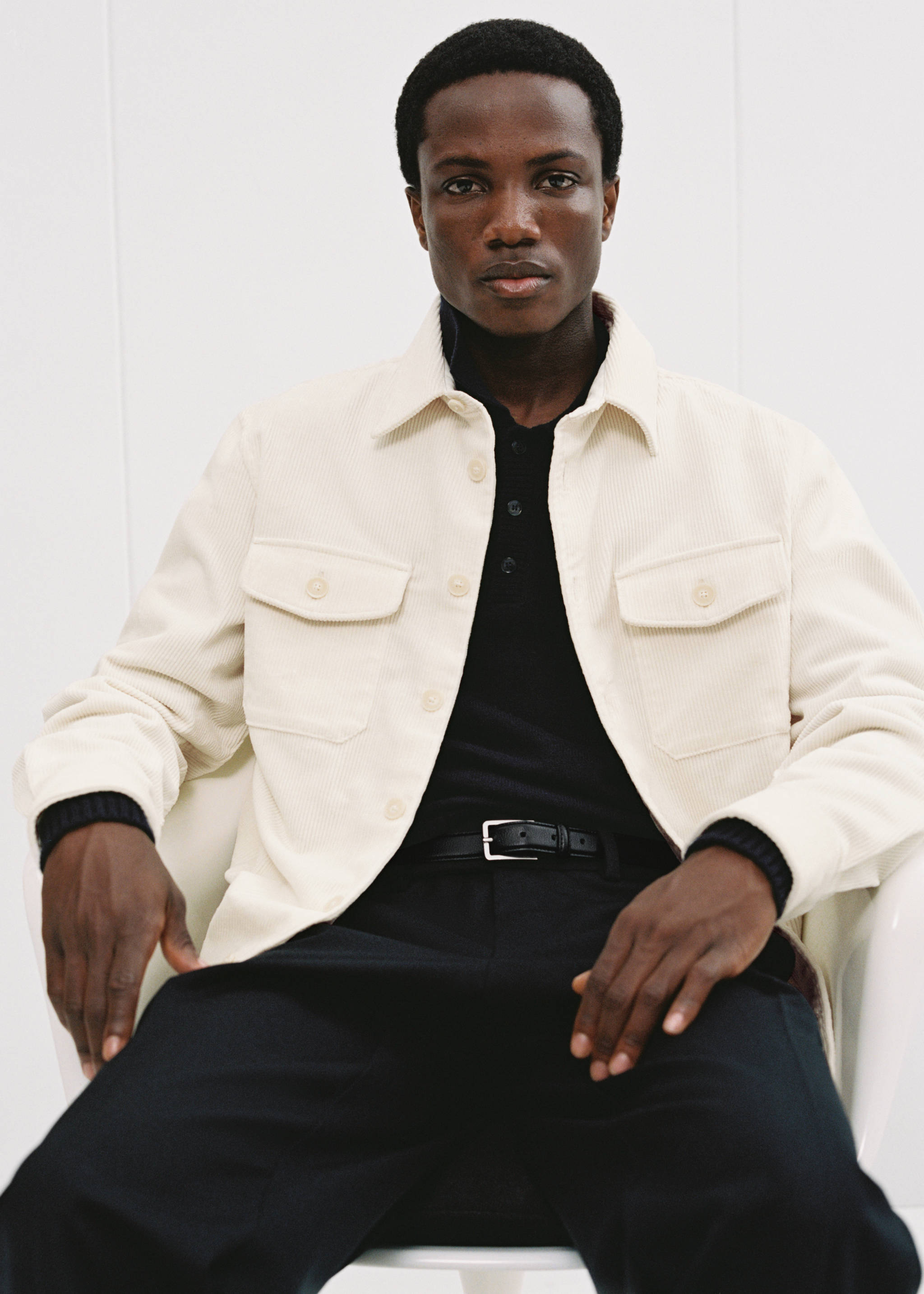 Corduroy overshirt with pockets - Details of the article 3