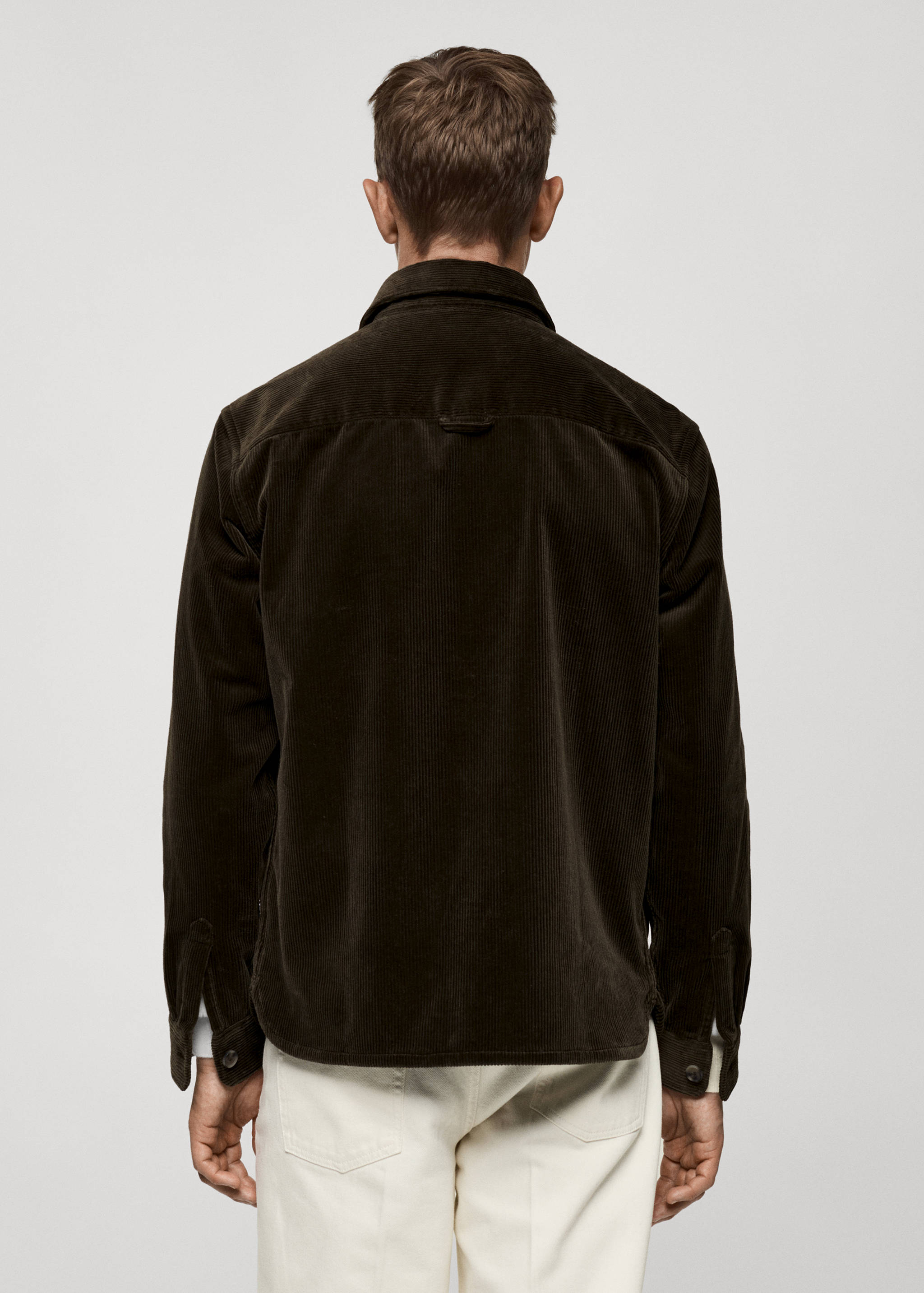 Corduroy overshirt with pockets - Reverse of the article
