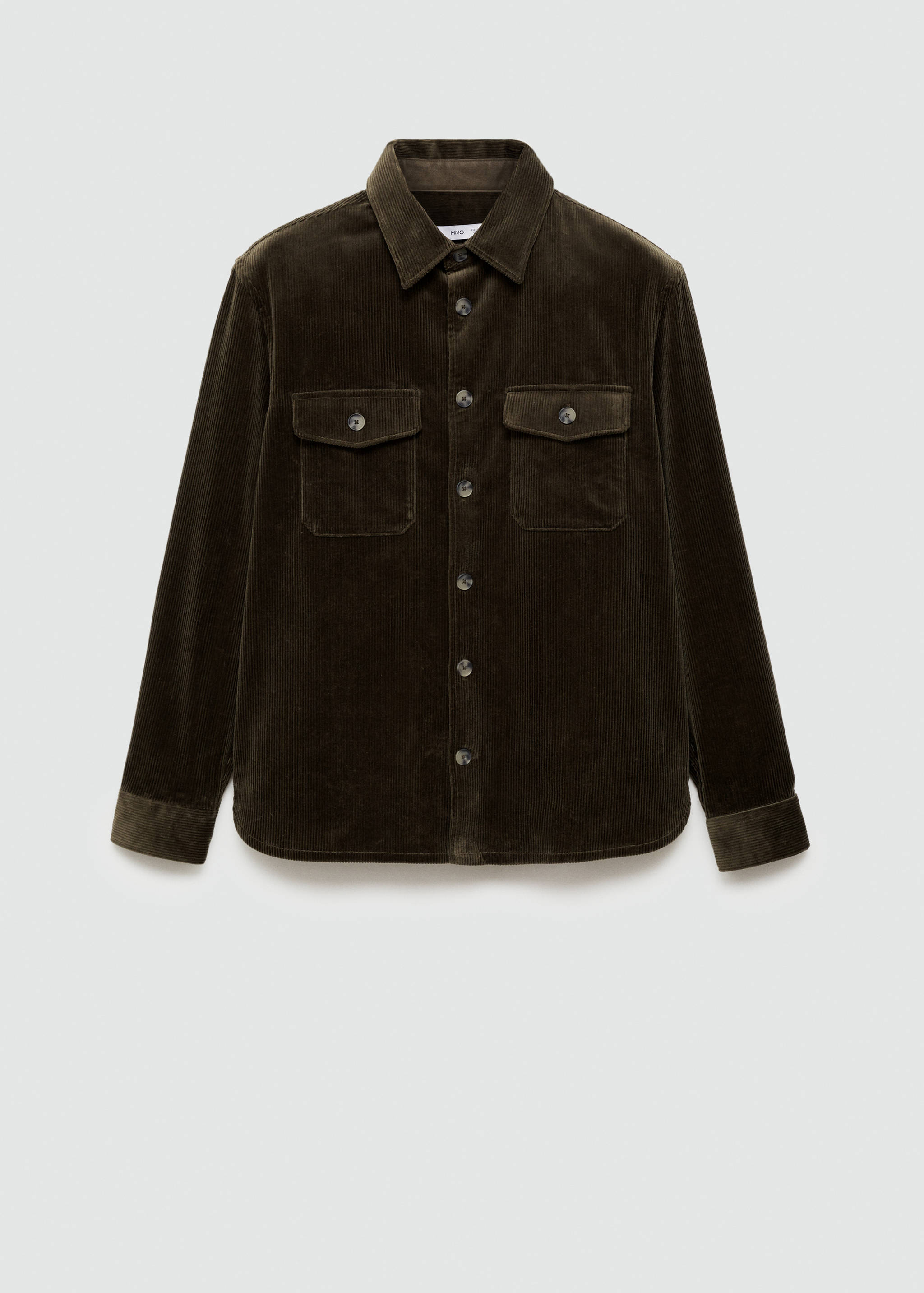 Corduroy overshirt with pockets - Article without model