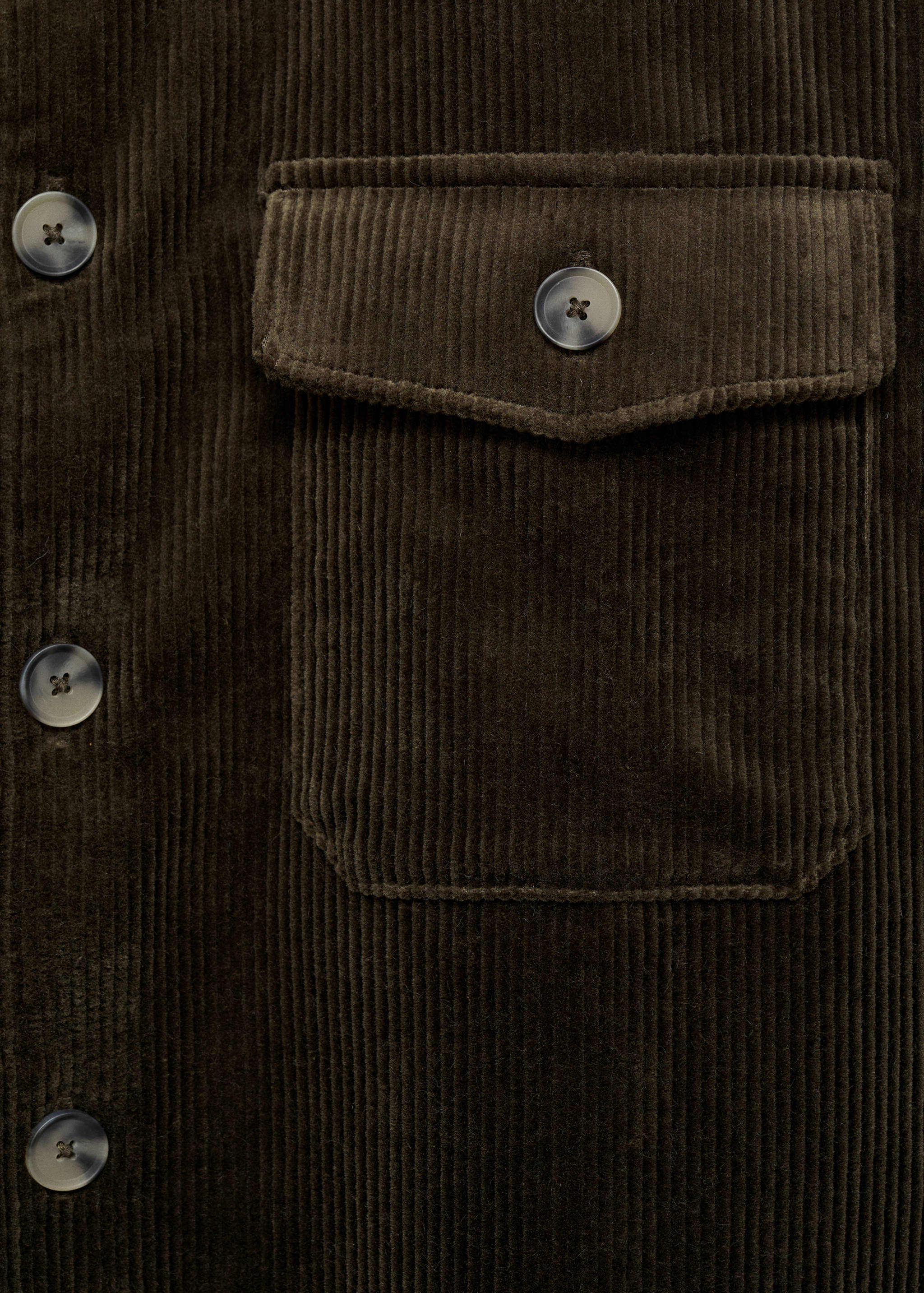 Corduroy overshirt with pockets - Details of the article 0