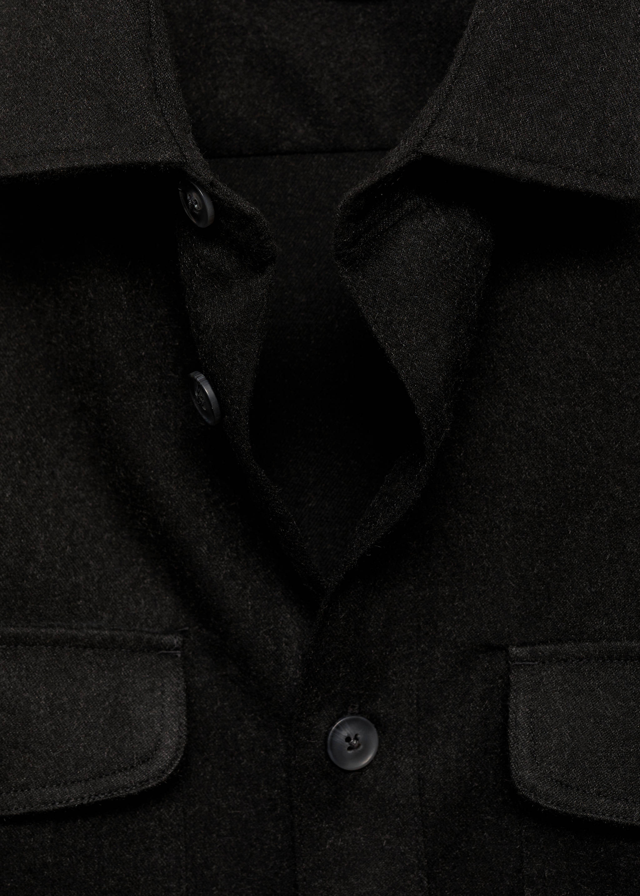 Regular-fit flannel overshirt with pockets - Details of the article 8