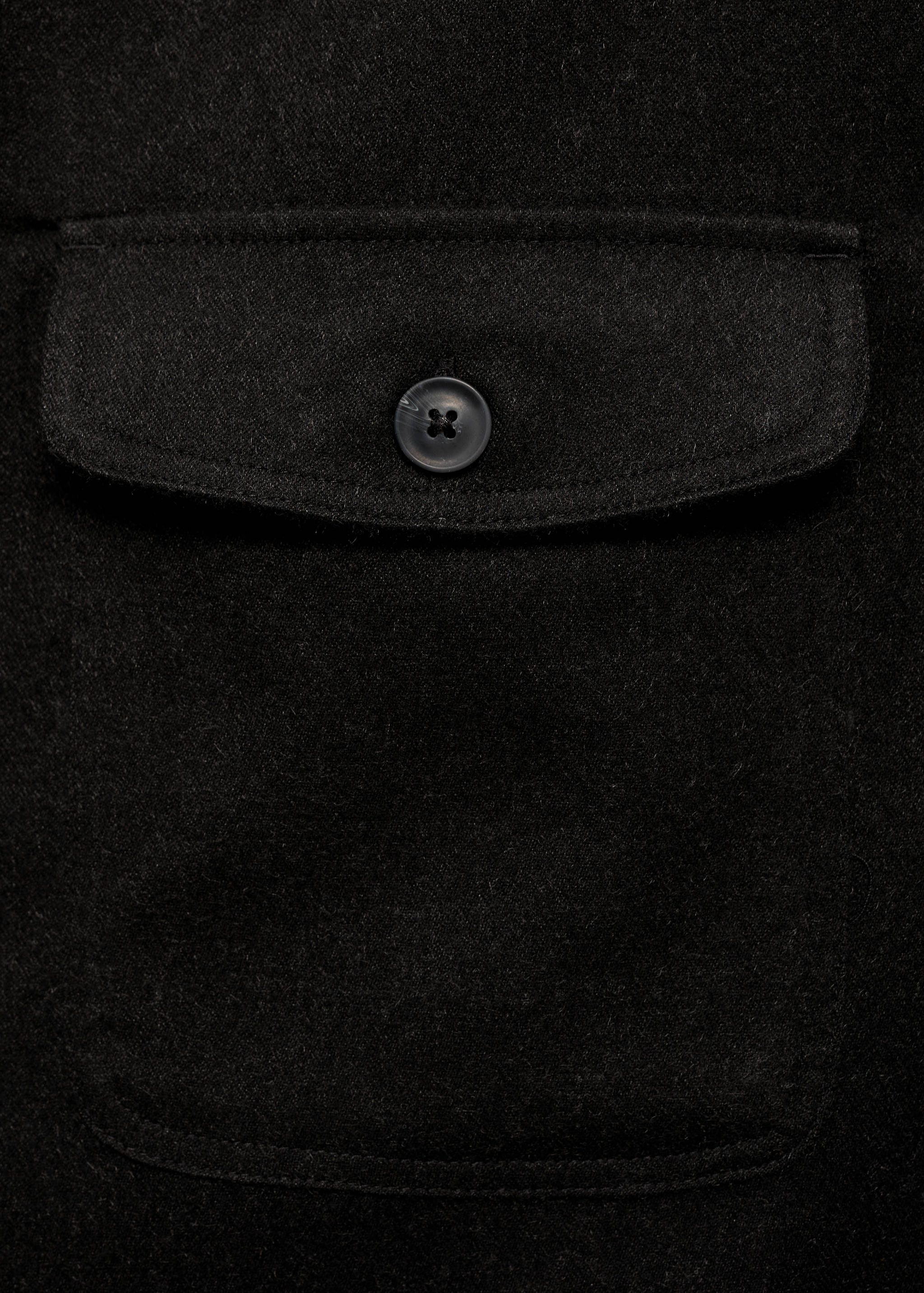 Regular-fit flannel overshirt with pockets - Details of the article 0