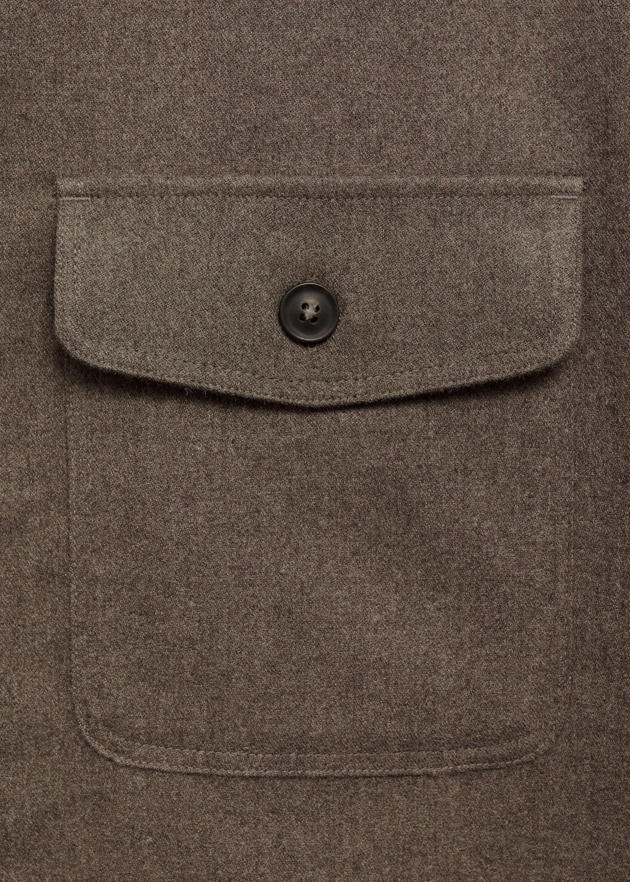 Regular-fit flannel overshirt with pockets - Details of the article 0