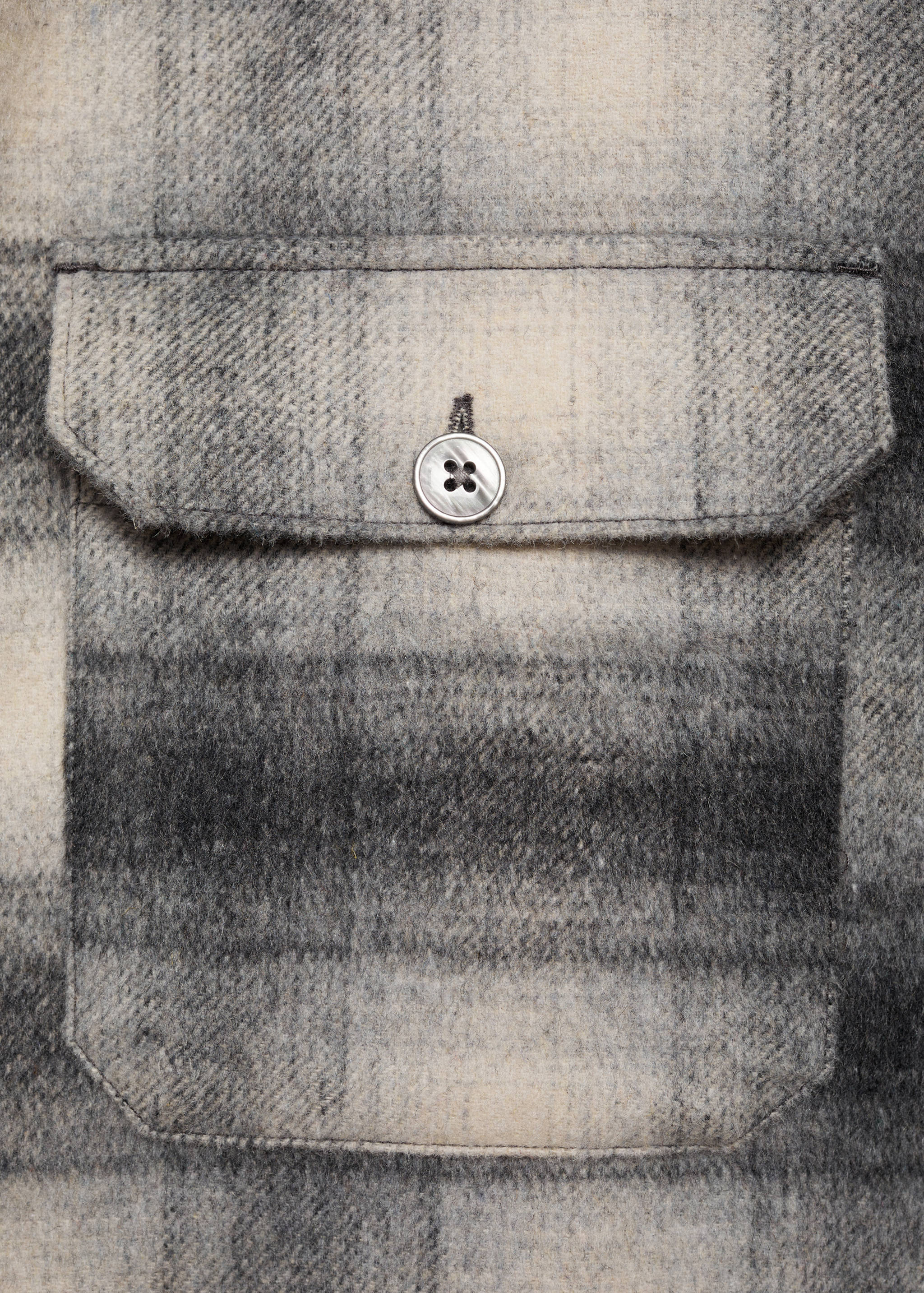 Surchemise laine carreaux poches - Détail de l'article 0