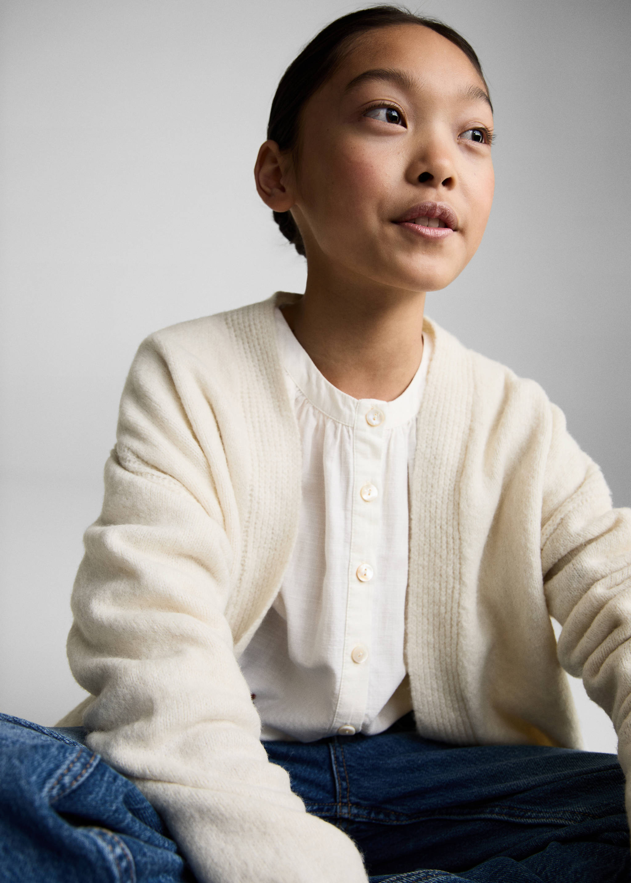 Cárdigan punto cuello pico - Detalle del artículo 1