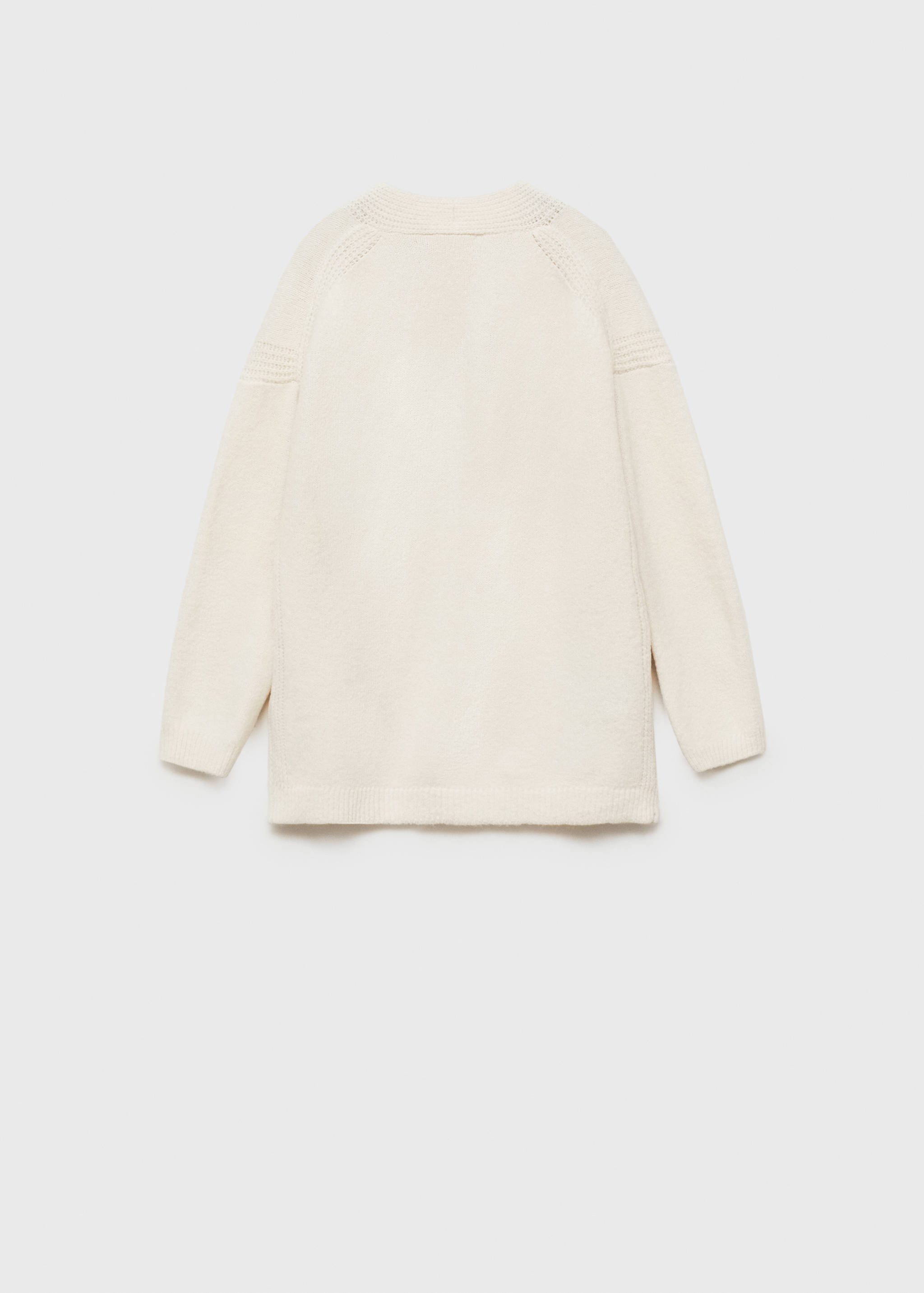 Cárdigan punto cuello pico - Reverso del artículo