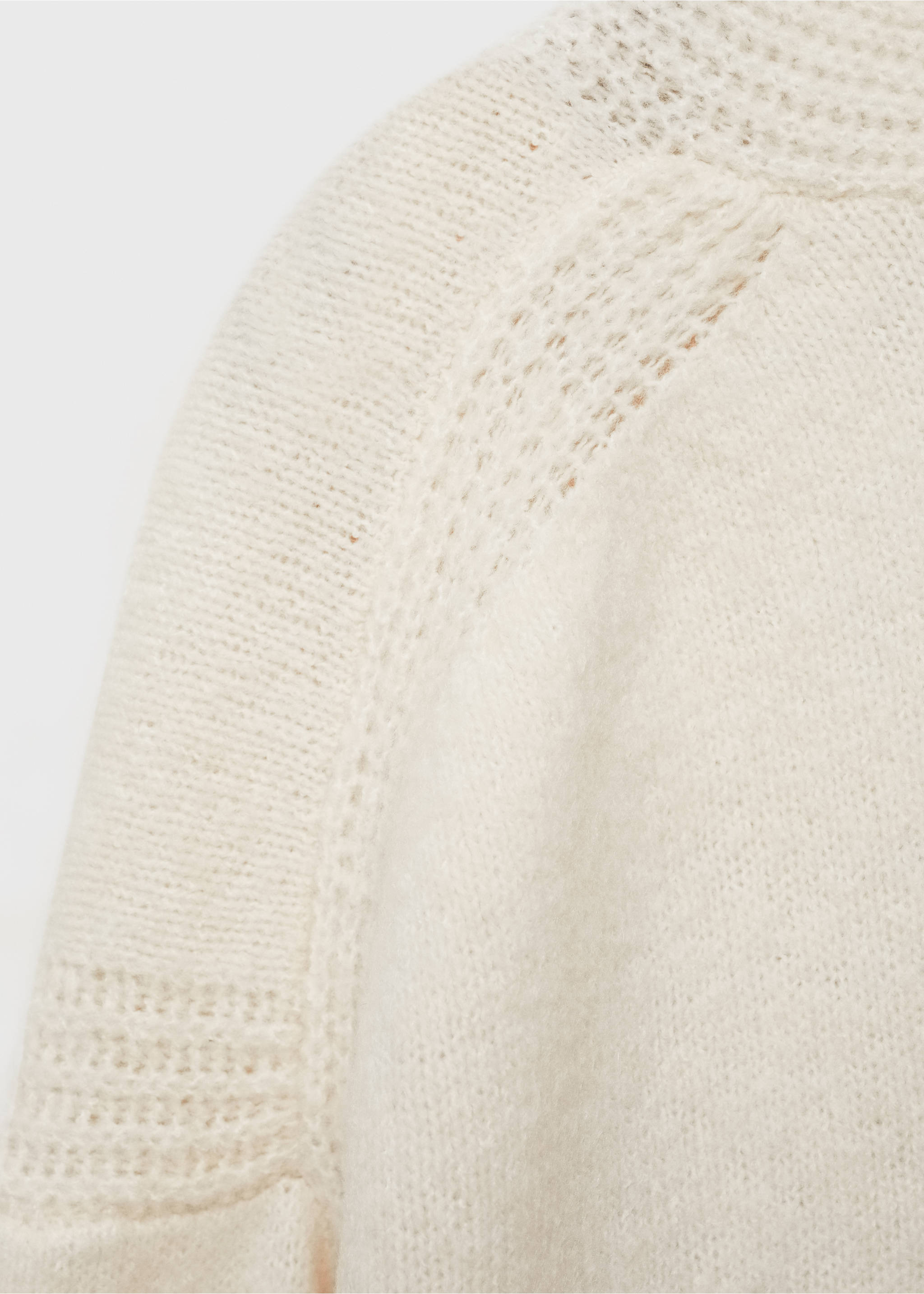 Cardigan maille col V - Détail de l'article 0, Écru. Ref: 77077931-00.