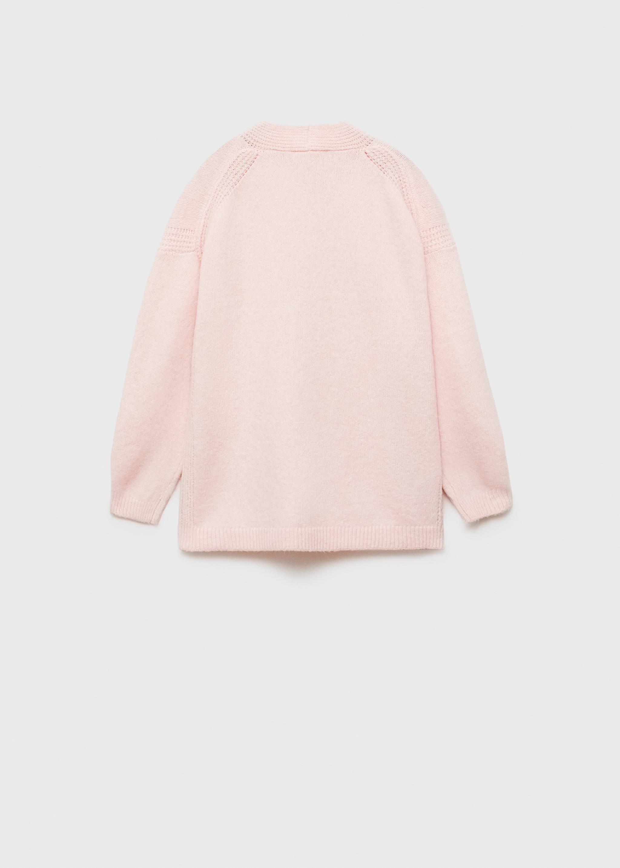 Cárdigan punto cuello pico - Reverso del artículo