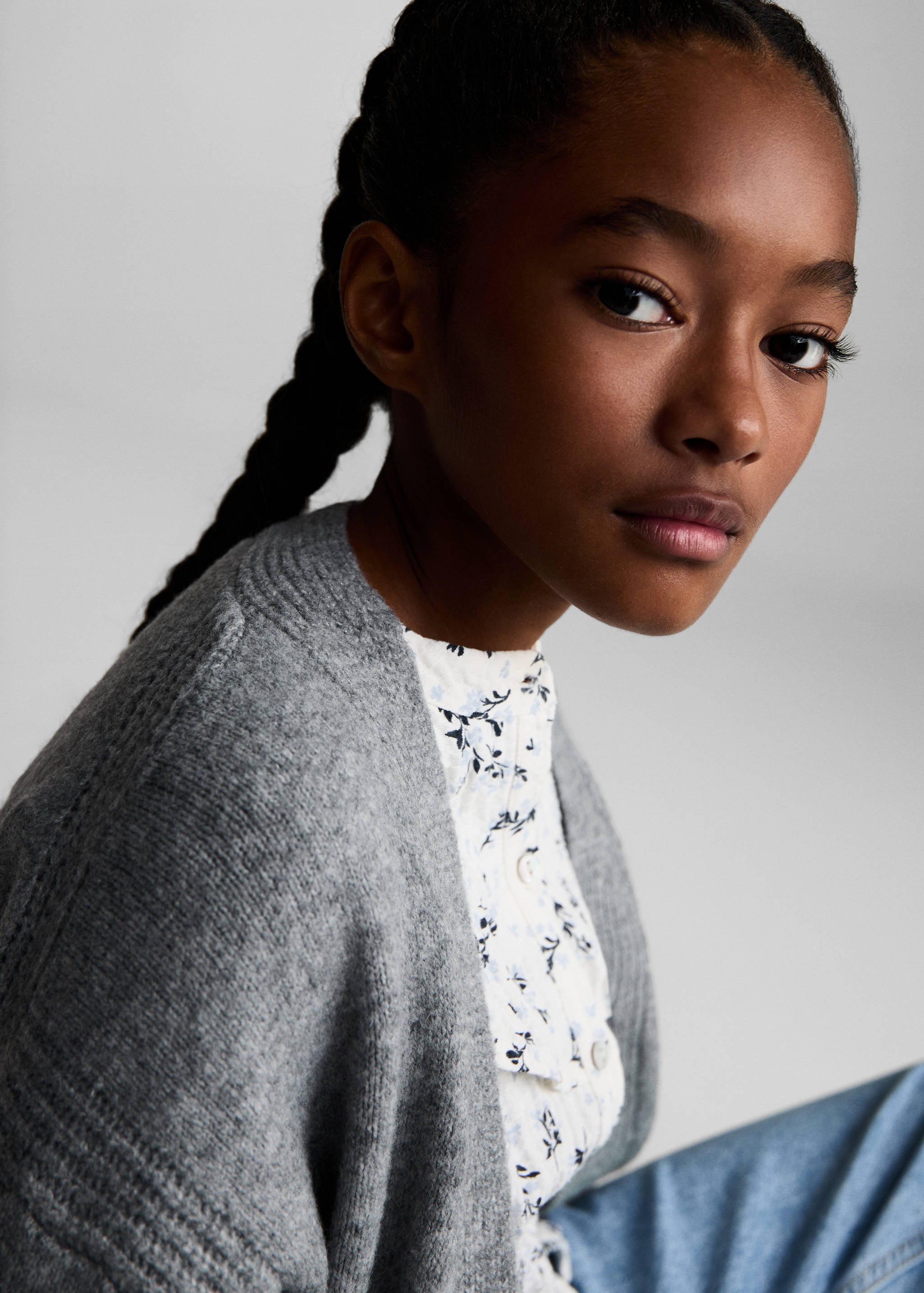 Cárdigan punto cuello pico - Detalle del artículo 1