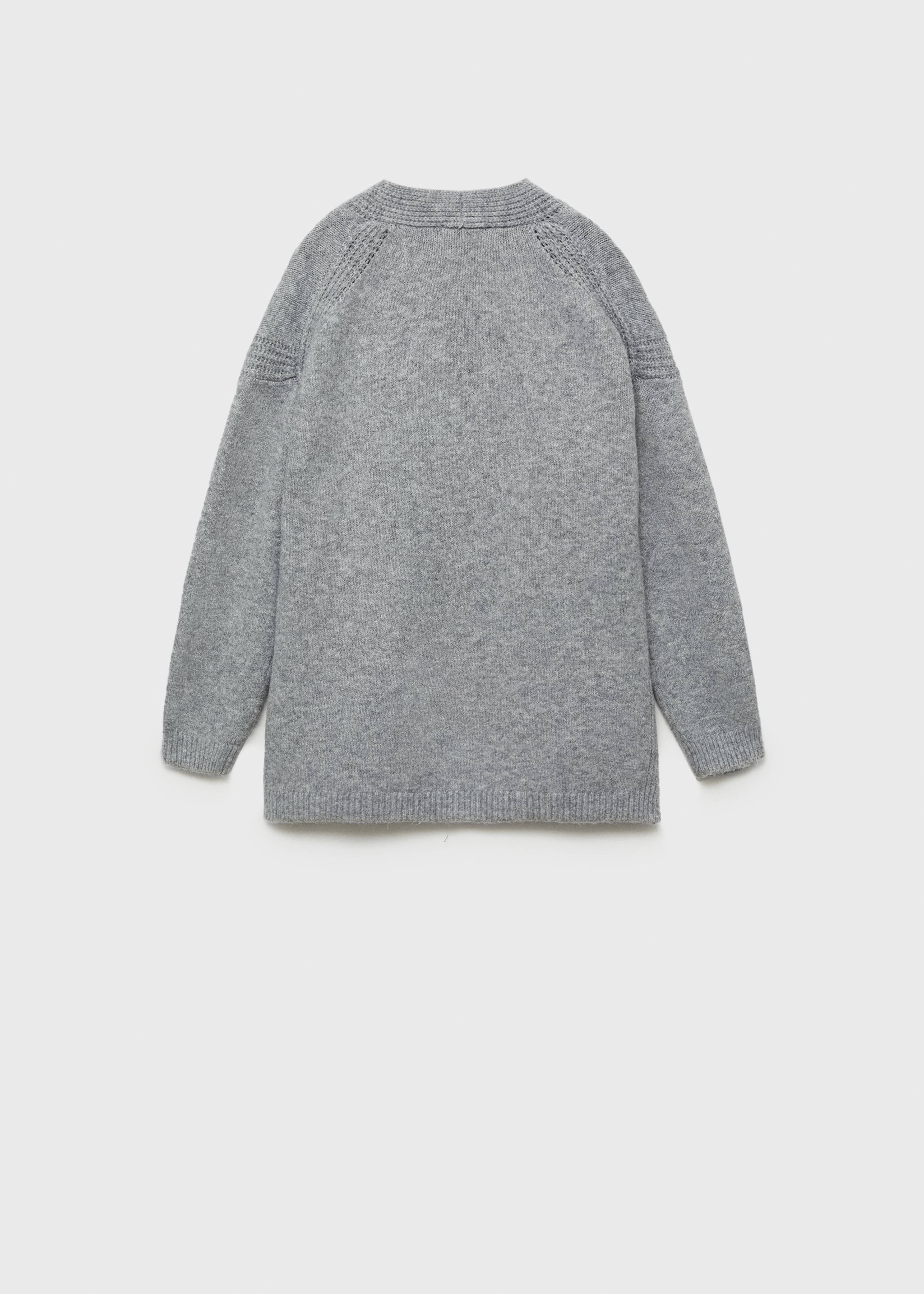 Cárdigan punto cuello pico - Reverso del artículo