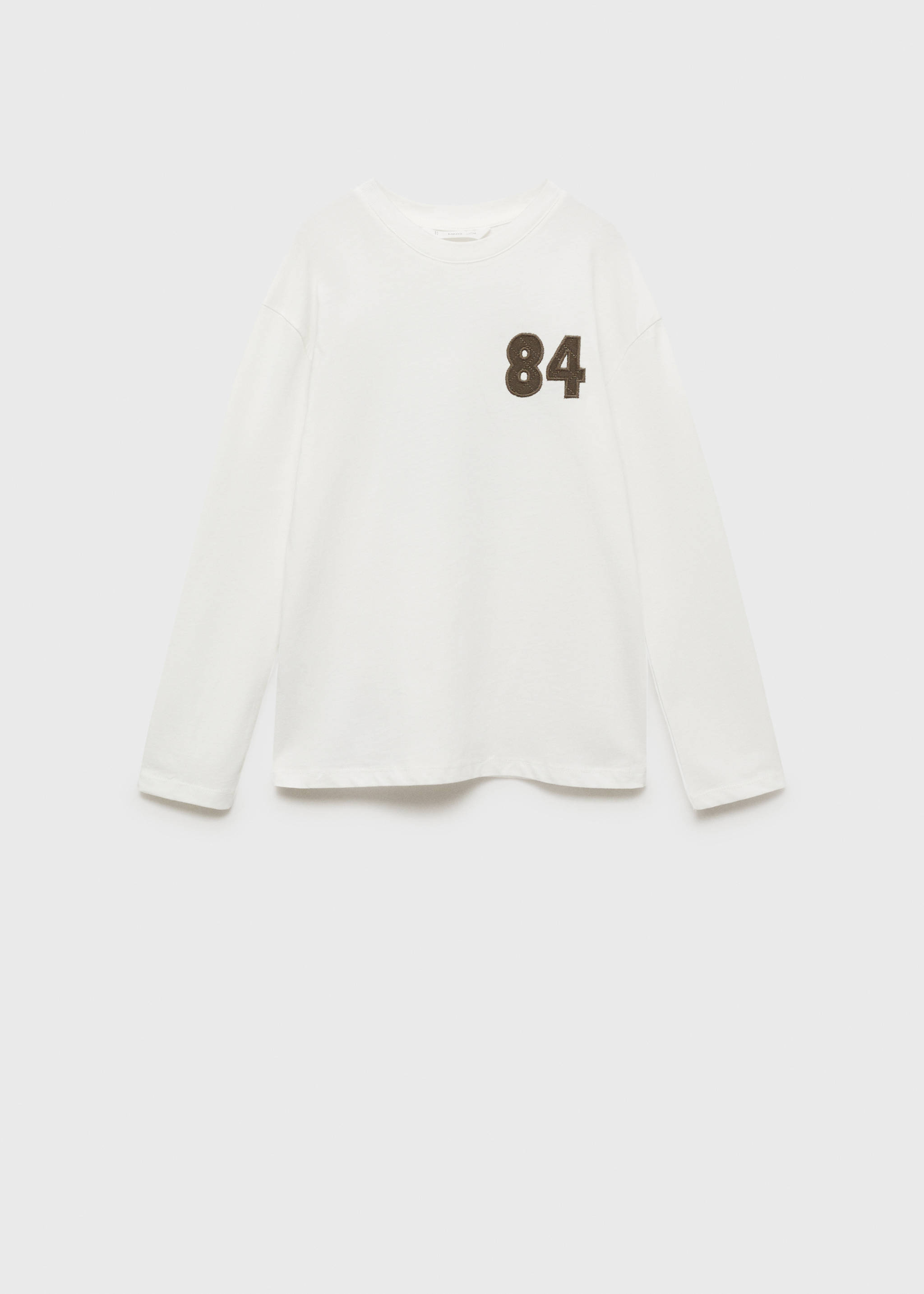 Embroidered details print t-shirt - Article without model