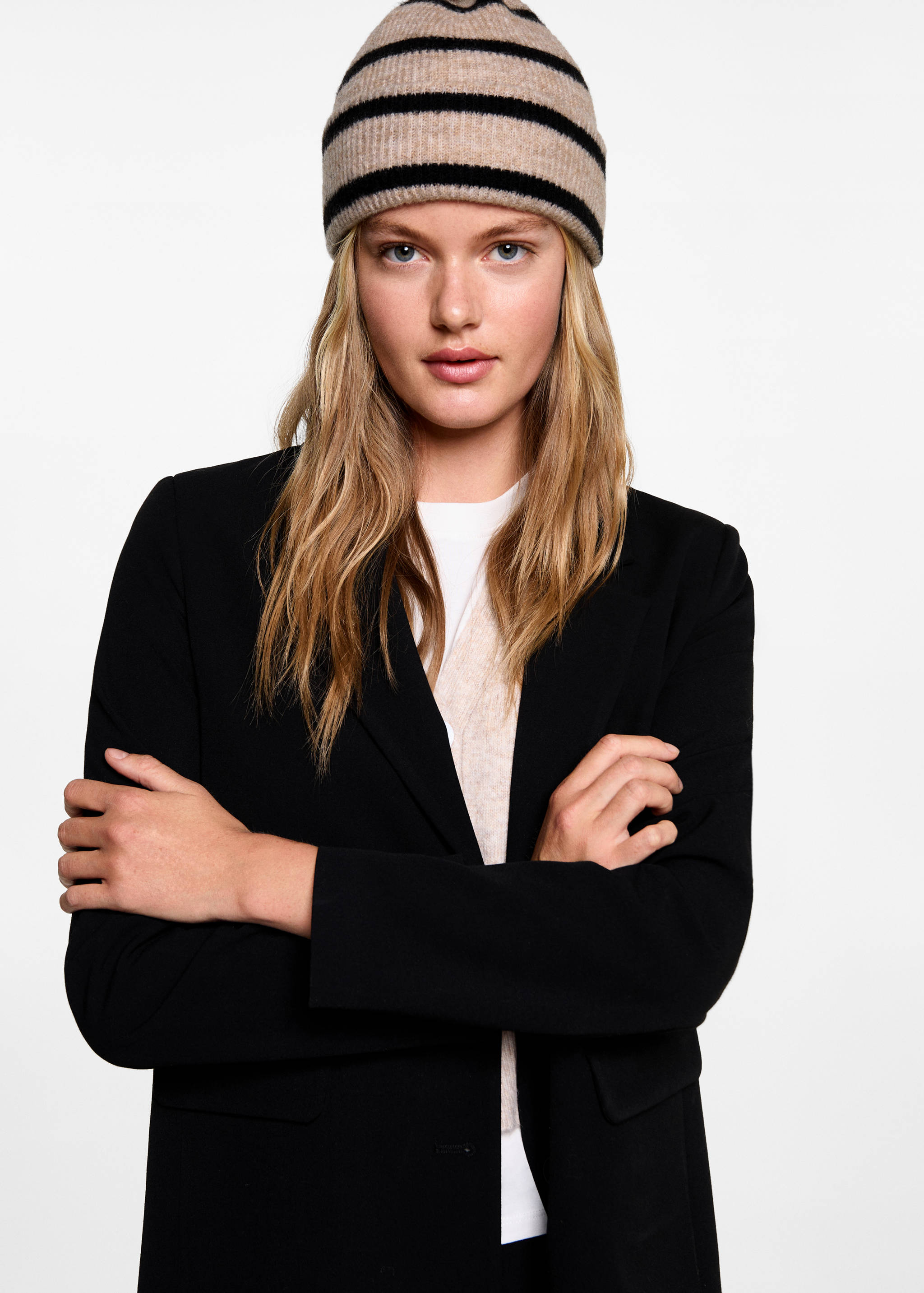 Gestreifte Strickmütze - Allgemeine Ansicht