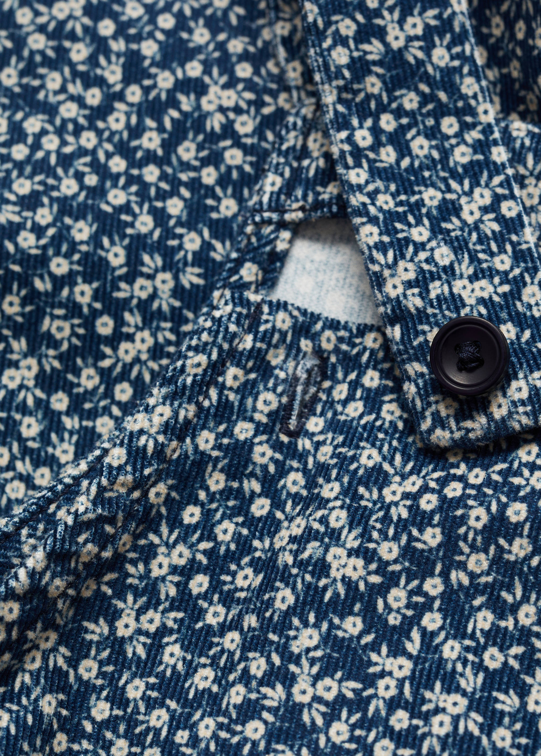 سروال داخلي من قماش مخملي بطبعات زهور - تفاصيل المنتج 8