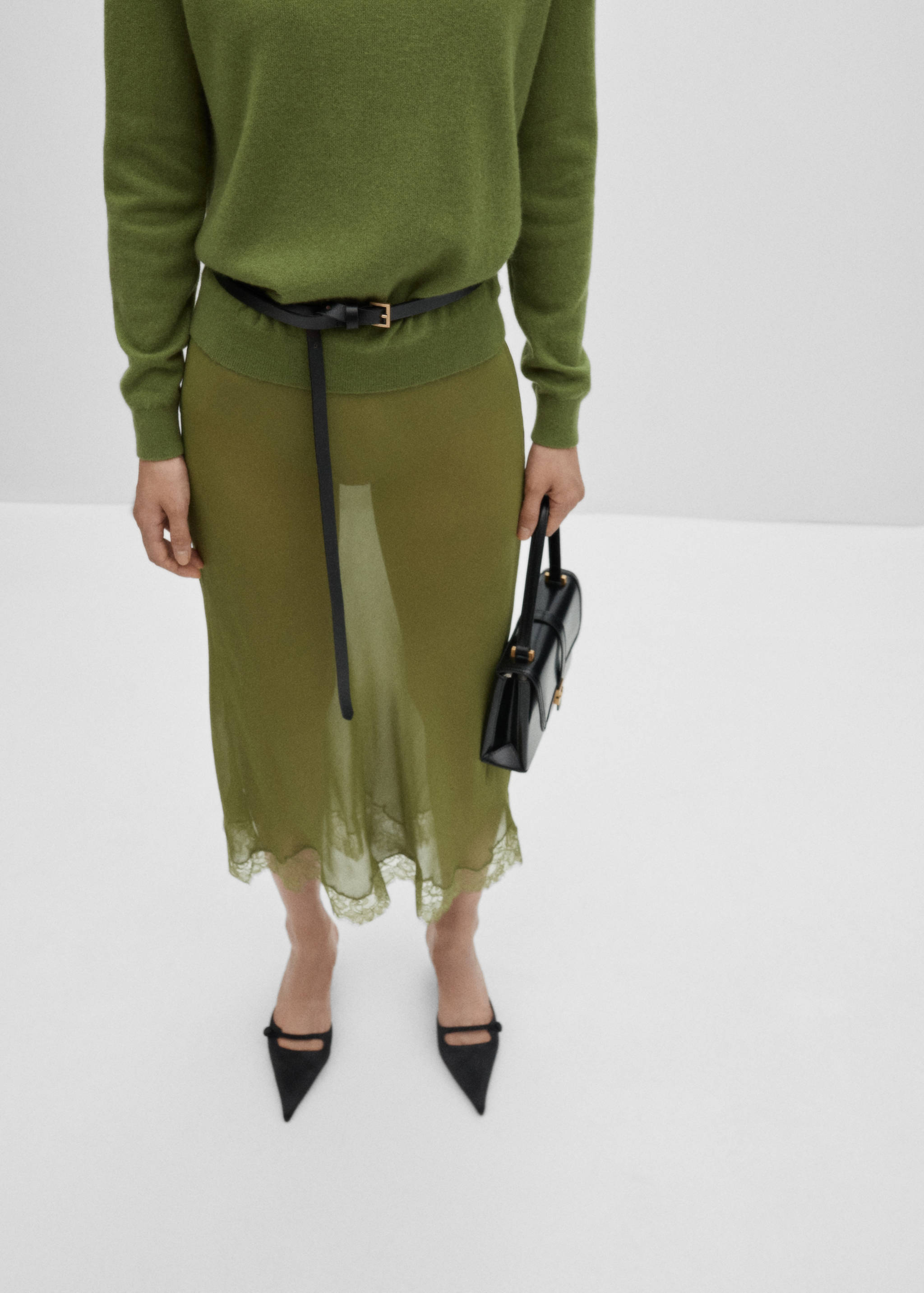 100% cashmere sweater with perkins neck - Details of the article 6