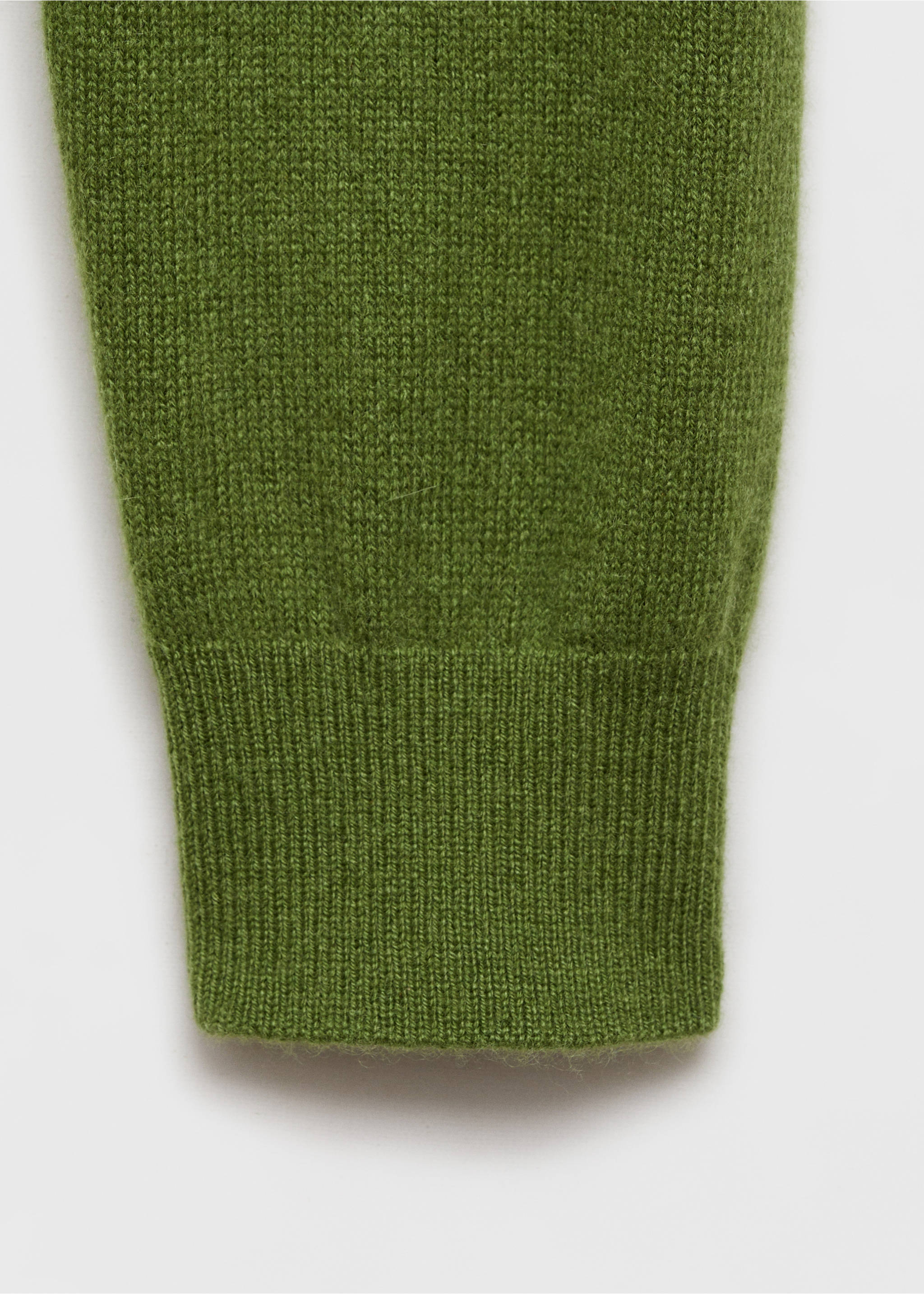 100% cashmere sweater with perkins neck - Details of the article 0, Green. Ref: 77078263-00.