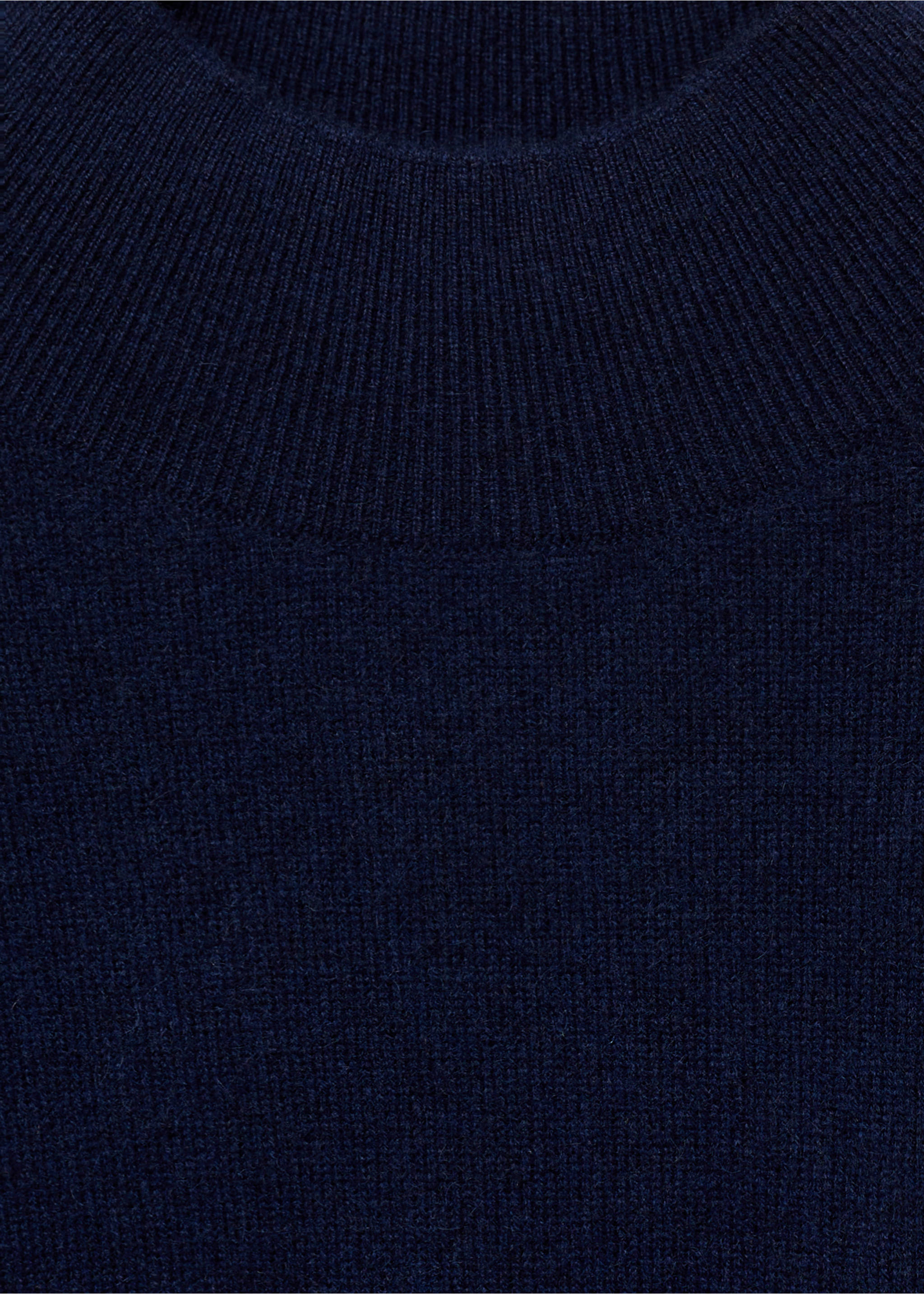 Pull-over 100 % cachemire col montant - Détail de l'article 8, Bleu marine foncé. Ref: 77078263-00.