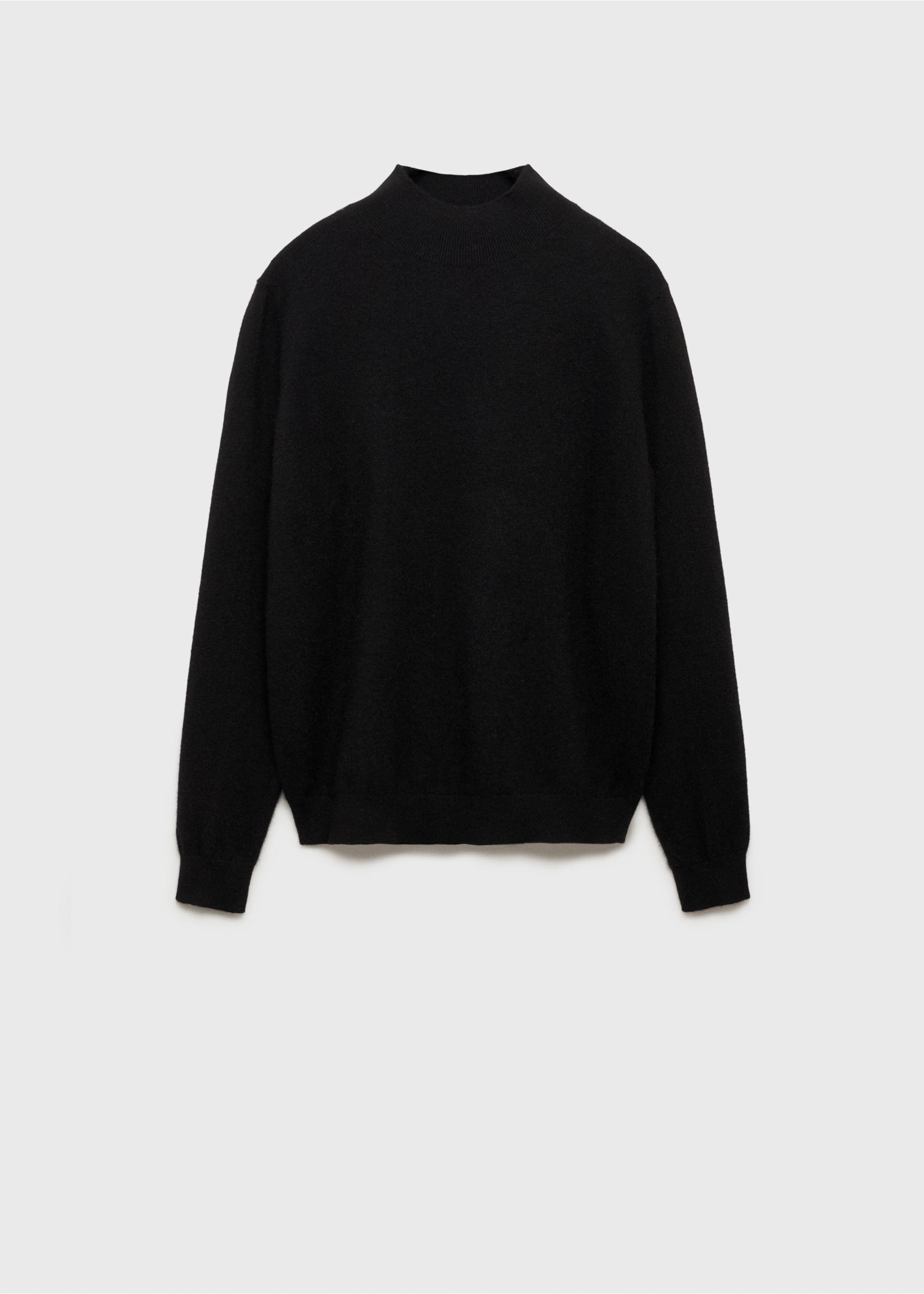 Pull-over 100 % cachemire col montant - Article sans modèle, Noir. Ref: 77078263-00.