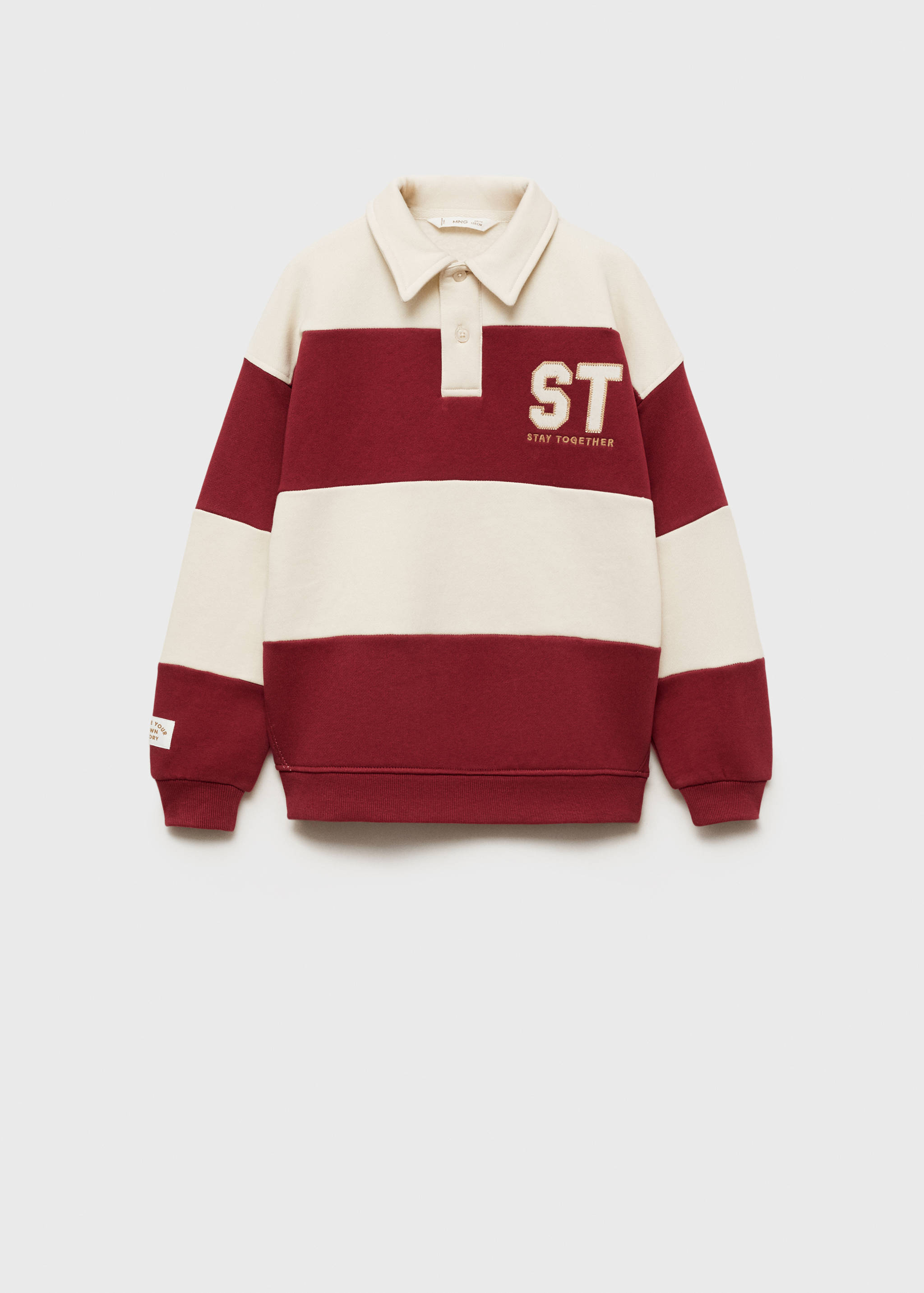 Striped polo sweatshirt - Article without model