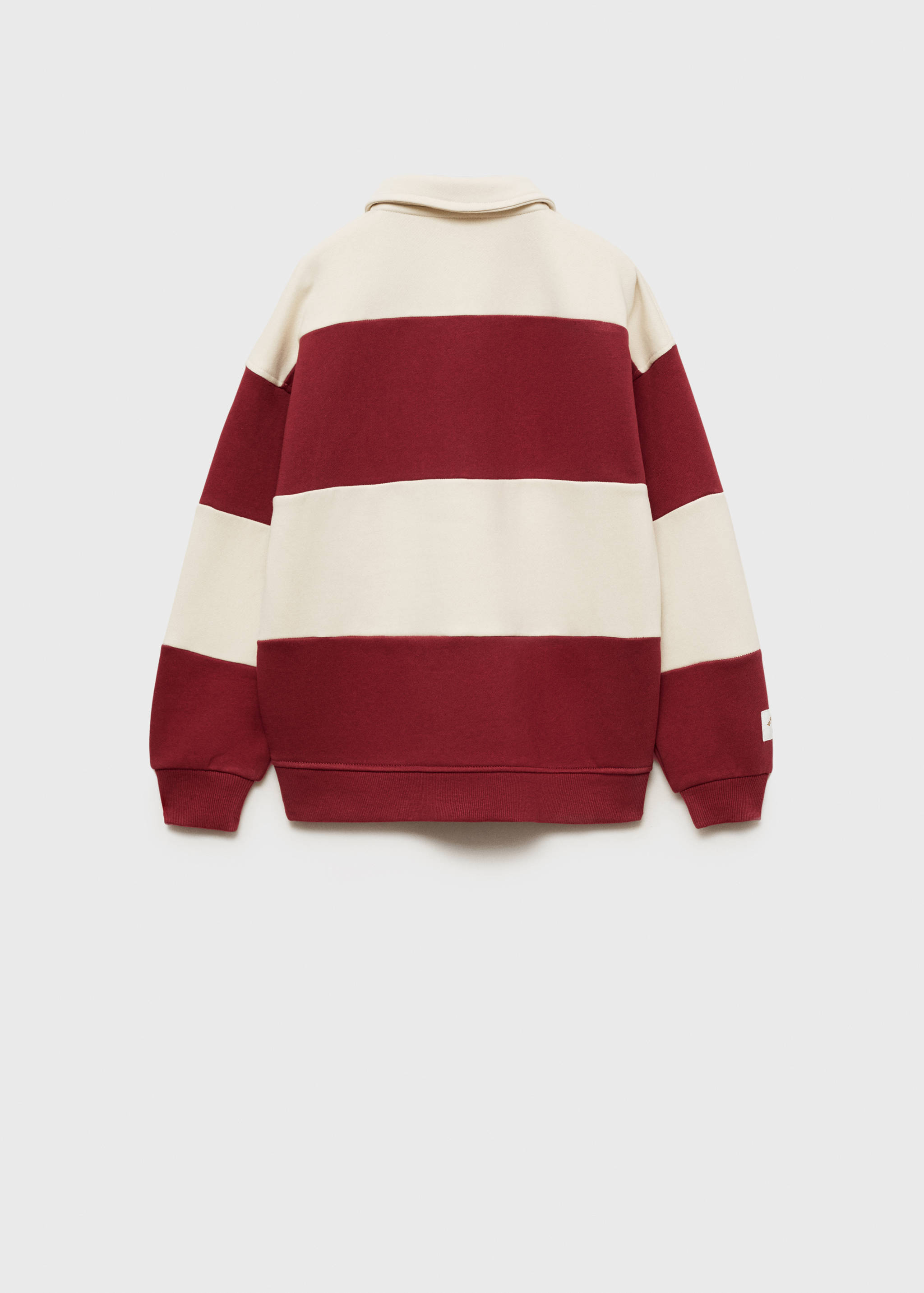 Striped polo sweatshirt - Reverse of the article