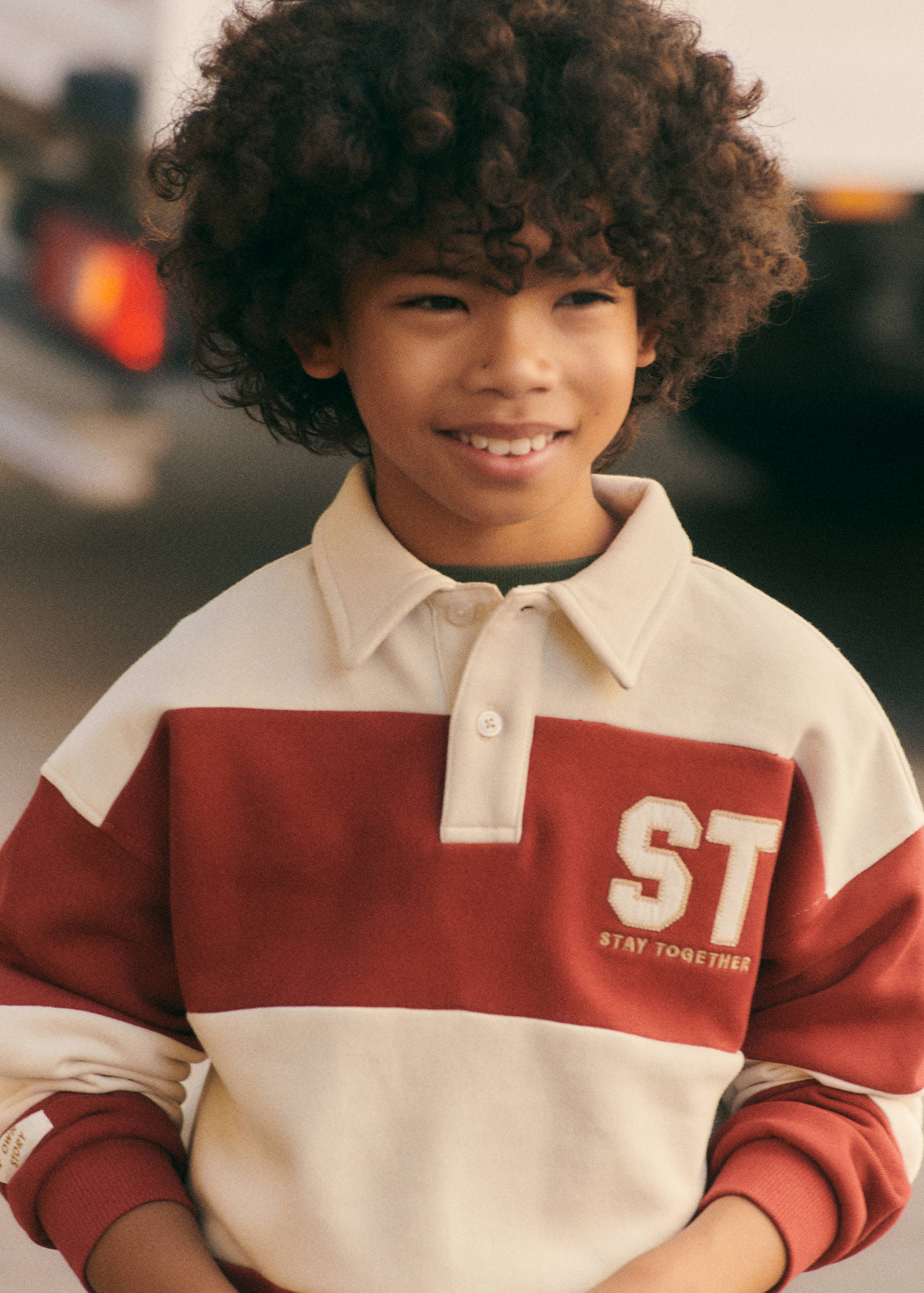 Striped polo sweatshirt - Details of the article 5