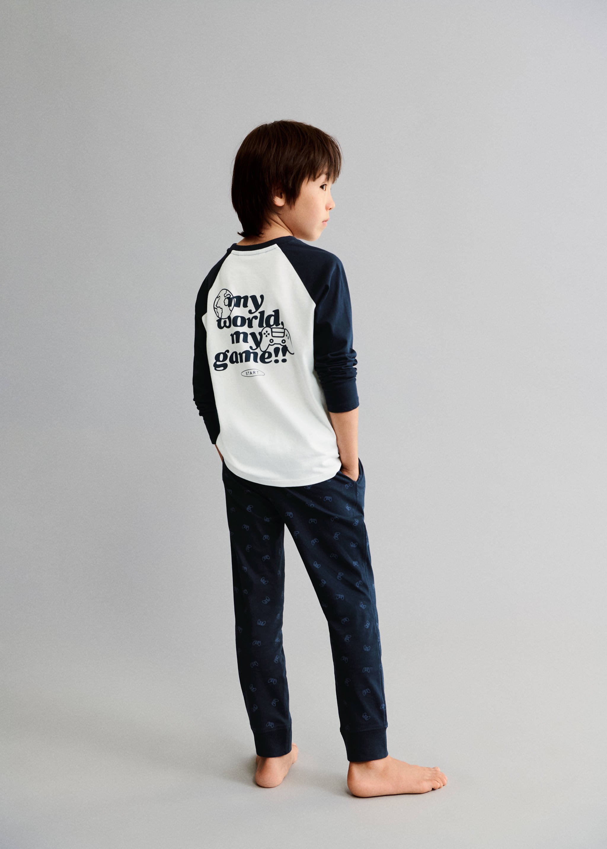 بيجاما قطنية طويلة مطبوعة - تفاصيل المنتج 6