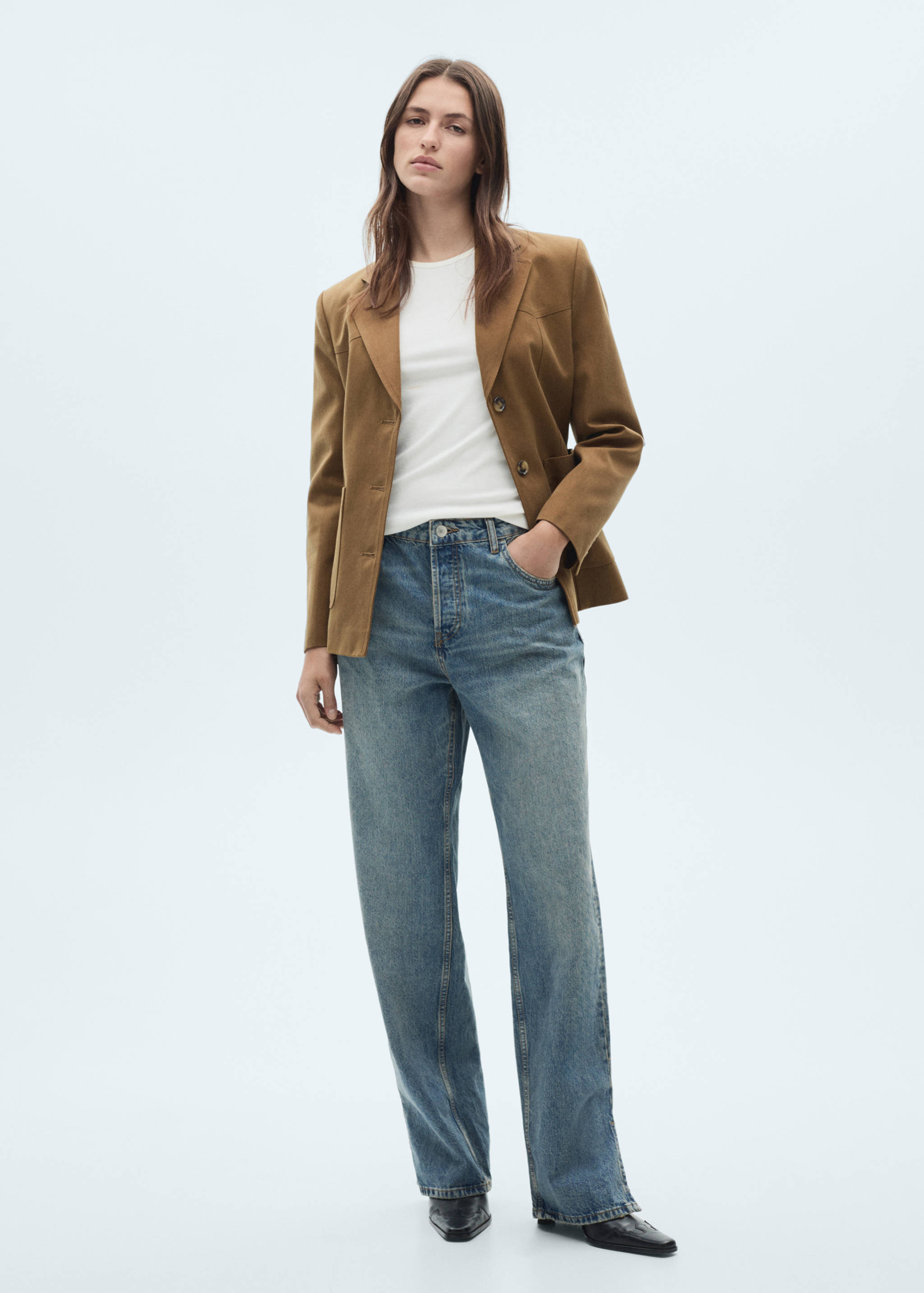 Blazer lyocell bolsillos - Plano general