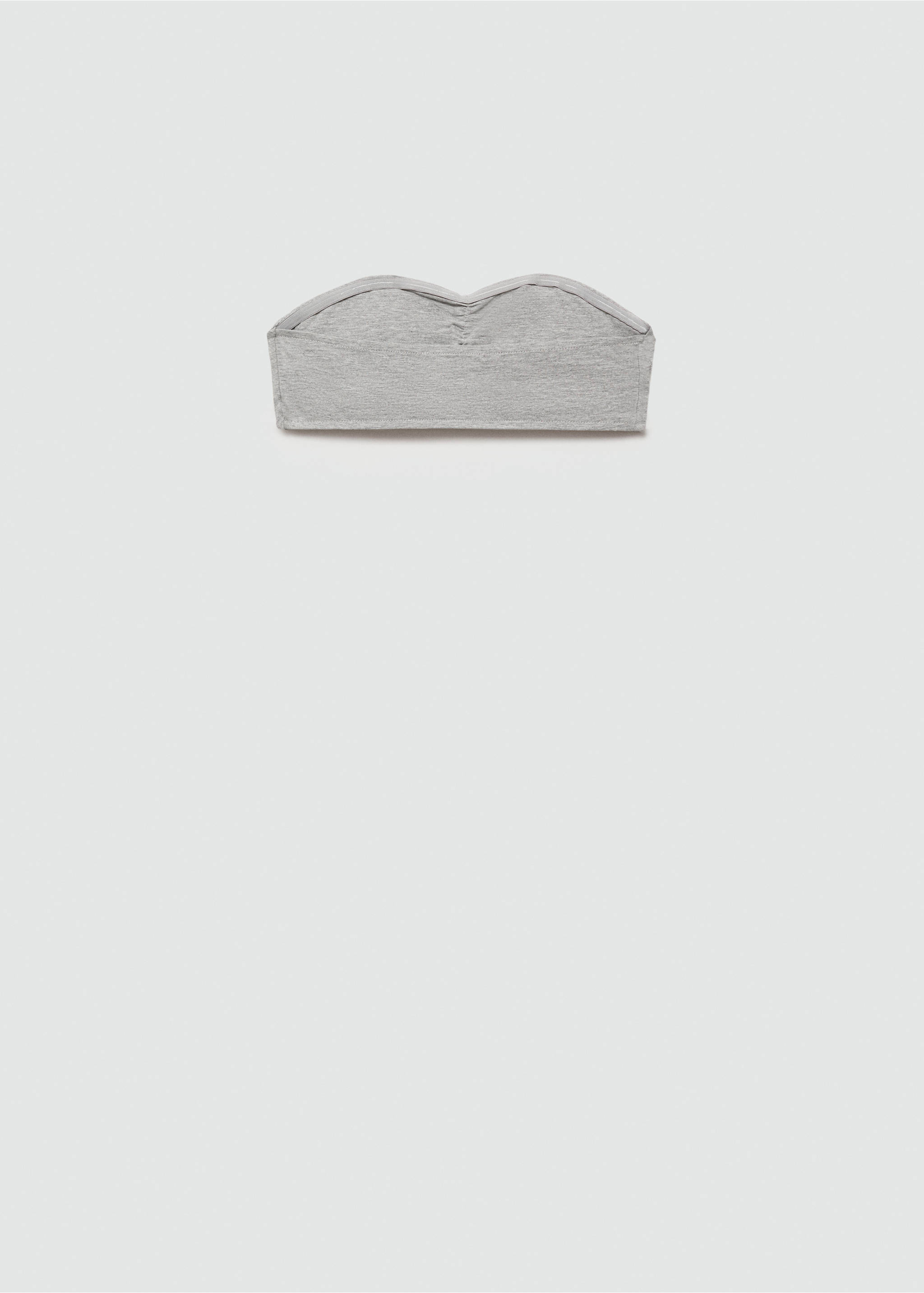Ruched bandeau top - Details of the article 8, Medium Heather Grey. Ref: 77078274-00.