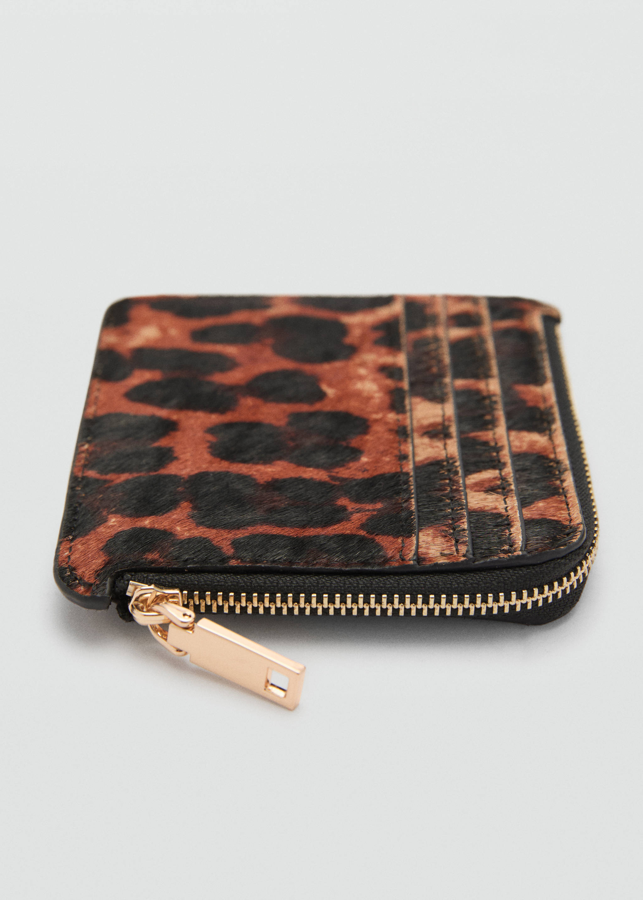 豹纹毛皮钱包 - null