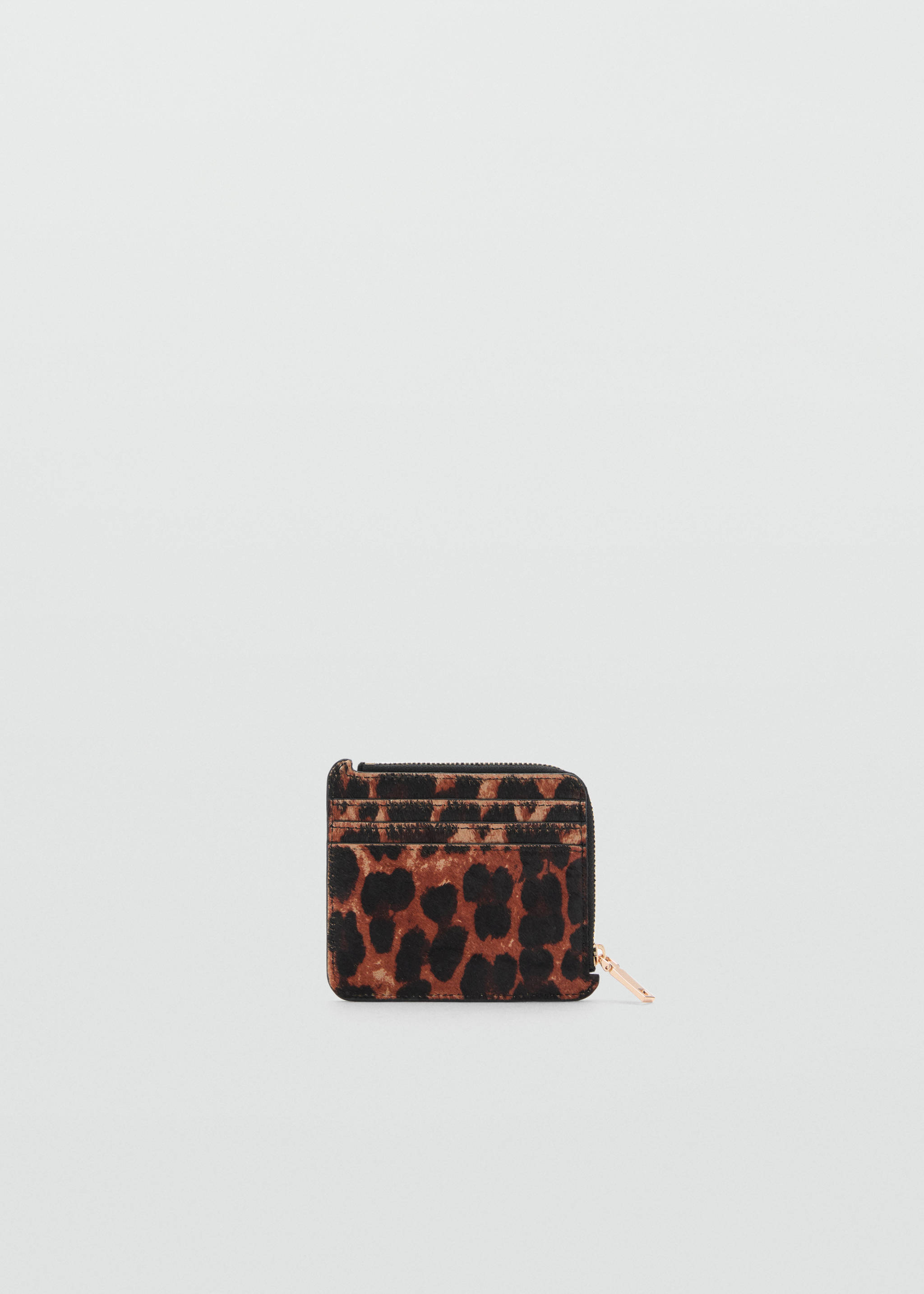 豹纹毛皮钱包 - null